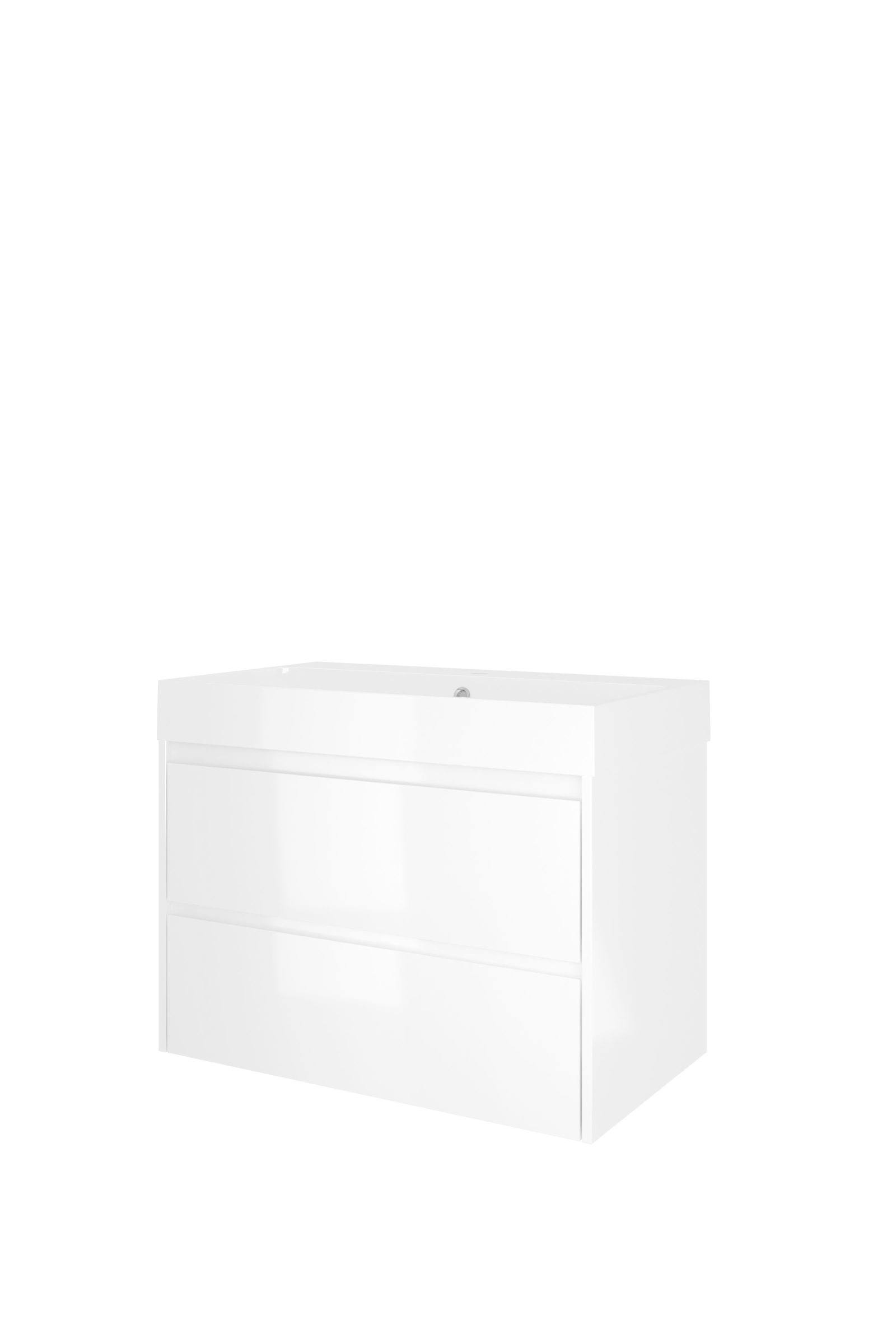 Proline set polystone Loft wast. met 1 krgt. en onderk. sym. PGWB801GW Glans wit/Glans wit H620xB800xD460