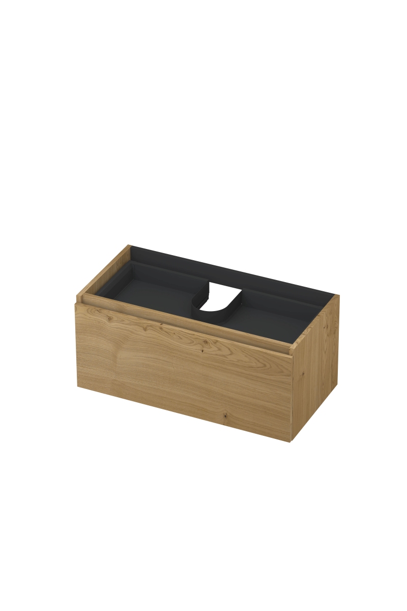 INK Fineer onderkast 1L m. binnenla gr.loos houten keerlijst fineer 1221330 Natur H400xB900xD450