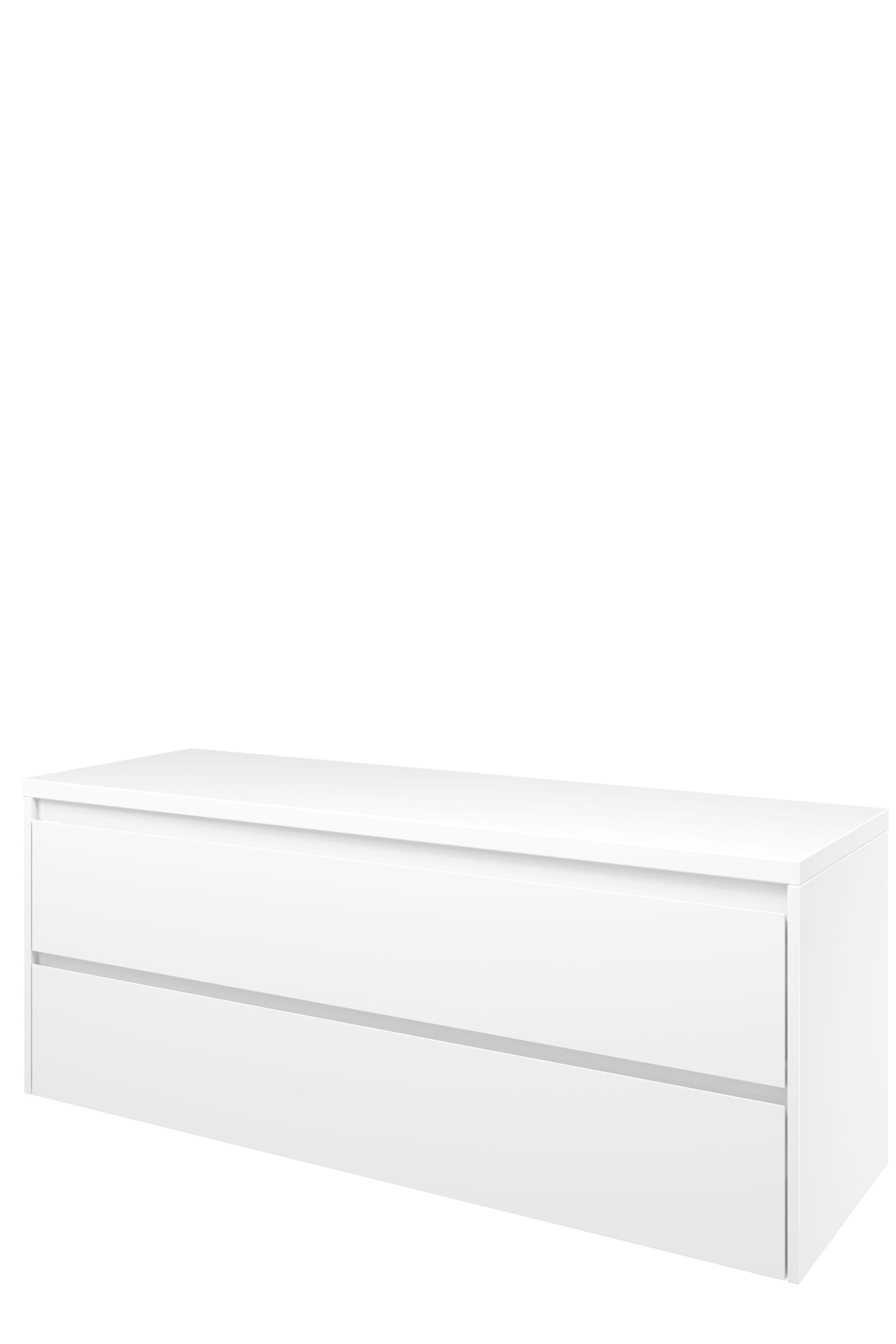 Proline Top afdekplaat + onderk. symm. DGWB140 H552xB1400xD460 Glans wit
