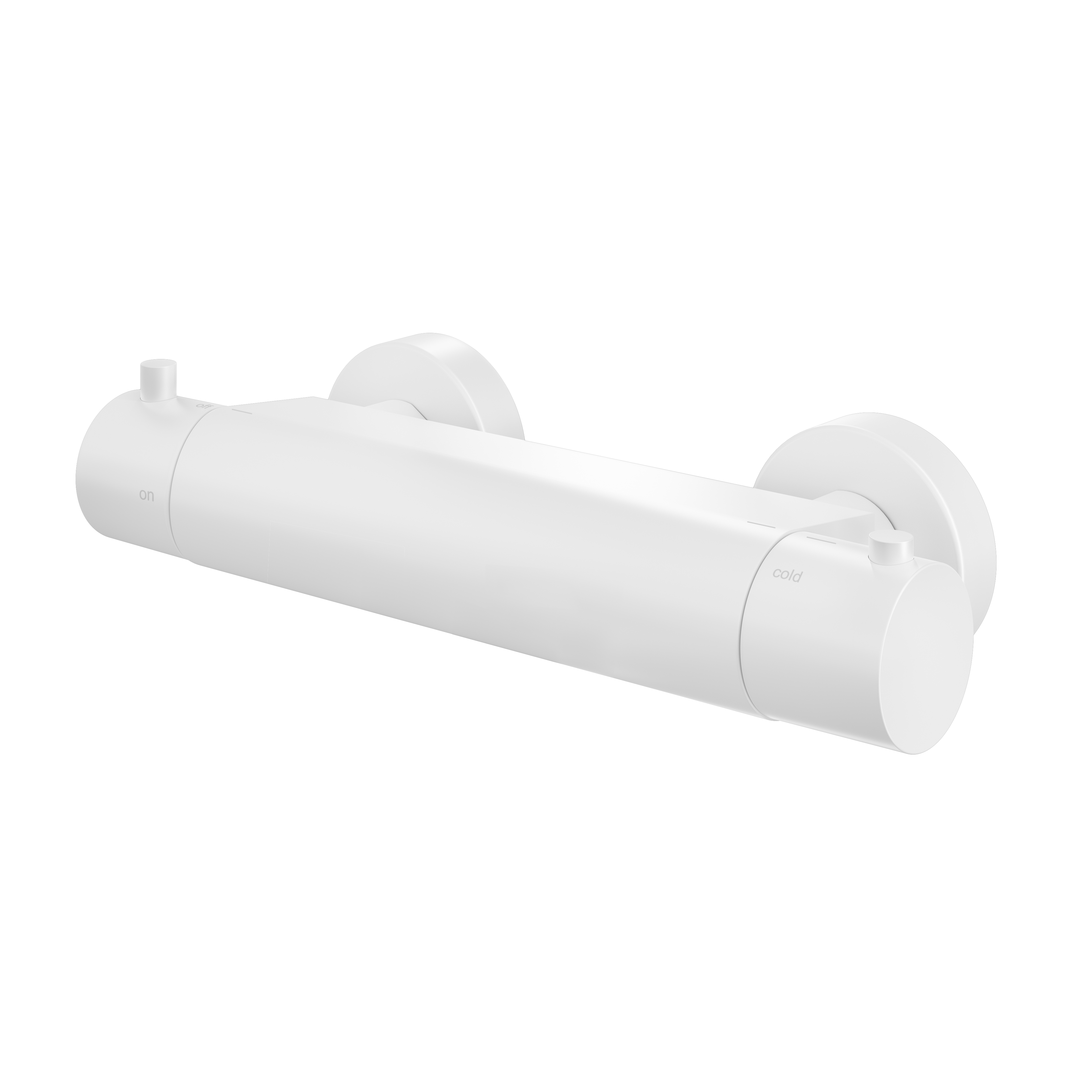 Hotbath Cobber thermostatische douchemengkraan met 1/2 doucheslang onderaansluiting B008WH Mat wit