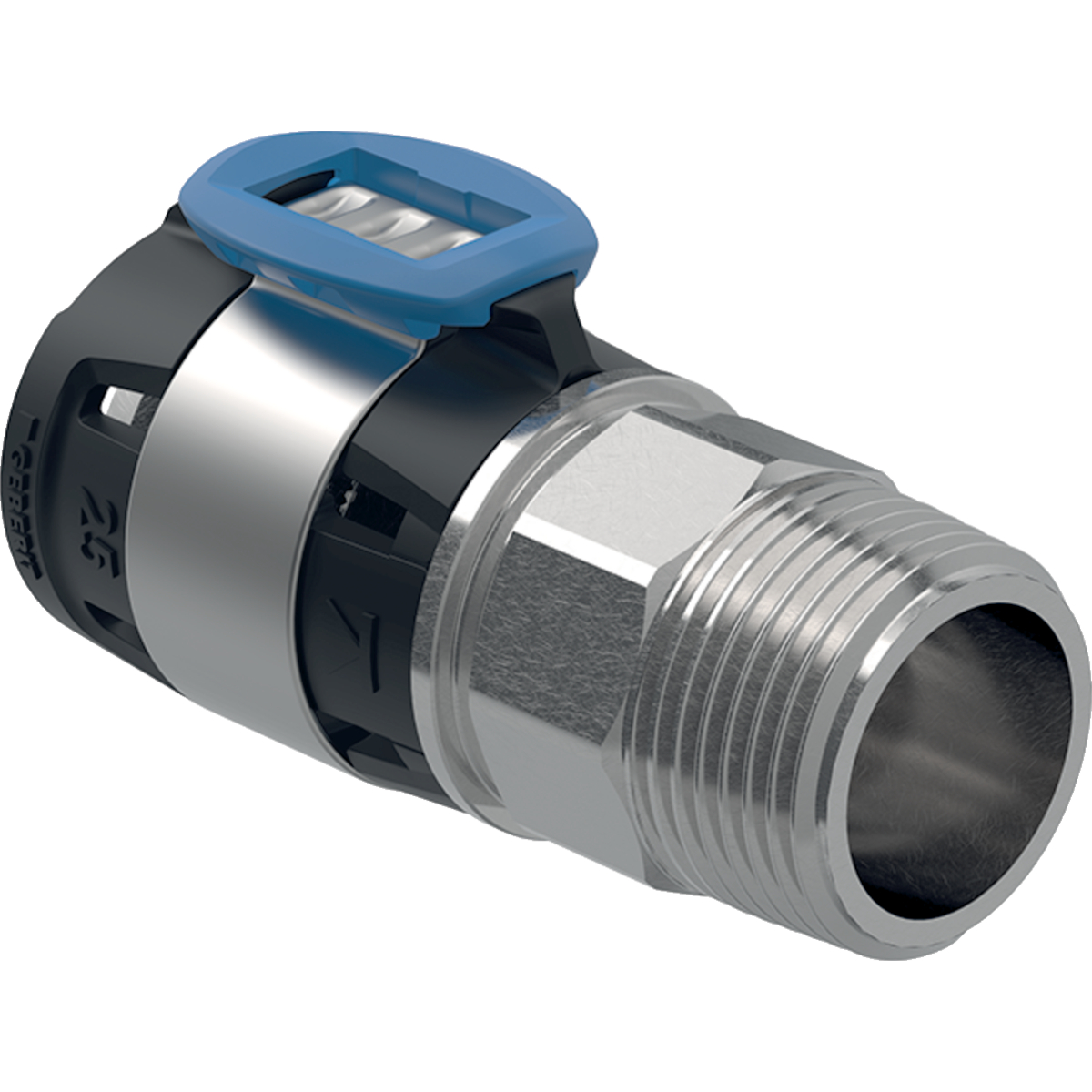 Geberit FlowFit puntstuk rvs 25x3/4 619.701.00.1