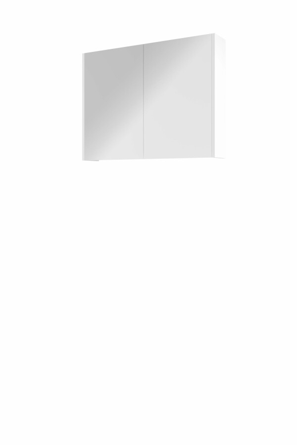 Proline spiegelkast Xcellent met dubbel gespiegelde deuren 2 deuren 1808854 Glans wit H600xB800xD140