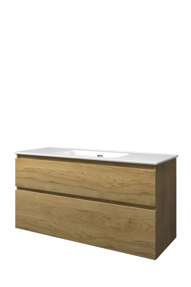 Proline enkel set porselein Elegant wast. enkel met 1 krgt. en onderk. a-sym. TGWC1201IO Ideal oak/Glans wit H620xB1200xD460