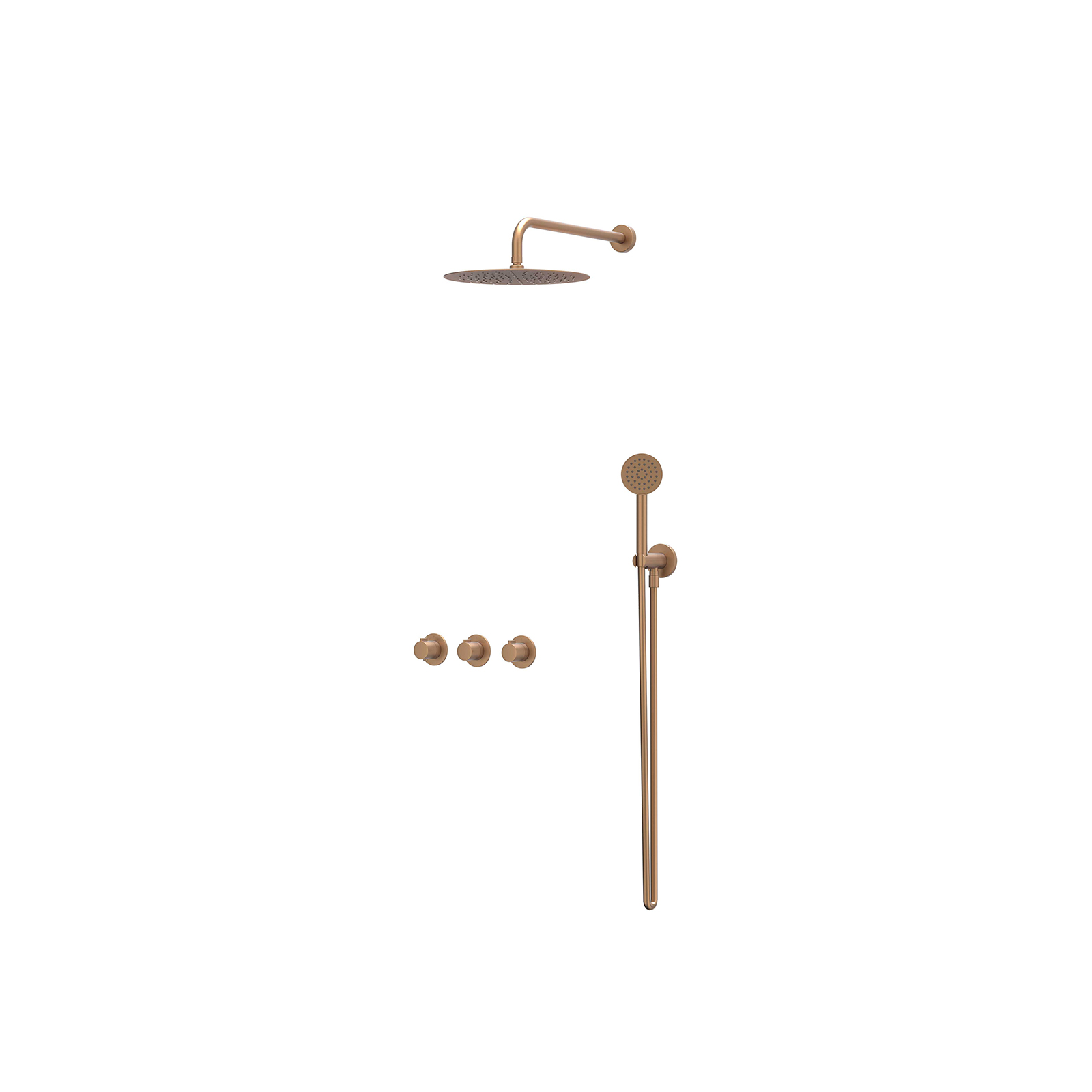 IVY Pact Inbouwset 2 stopkr.  w-arm 30cm sl houder  en satin sp. CSP4GKCCAA gebr. mat koper PVD