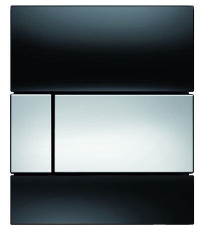TECEsquare urinoir bedieningsplaat 9242807  -  Glas zwart toets chroom