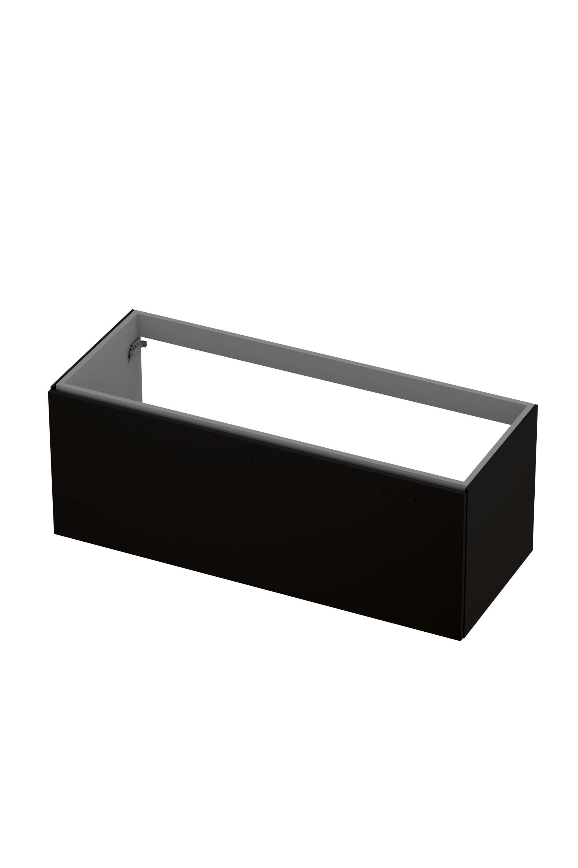 INK UFO onderk. 1 lade softclose met greep gelakt 1258031 Mat zwart H450xB1200xD480