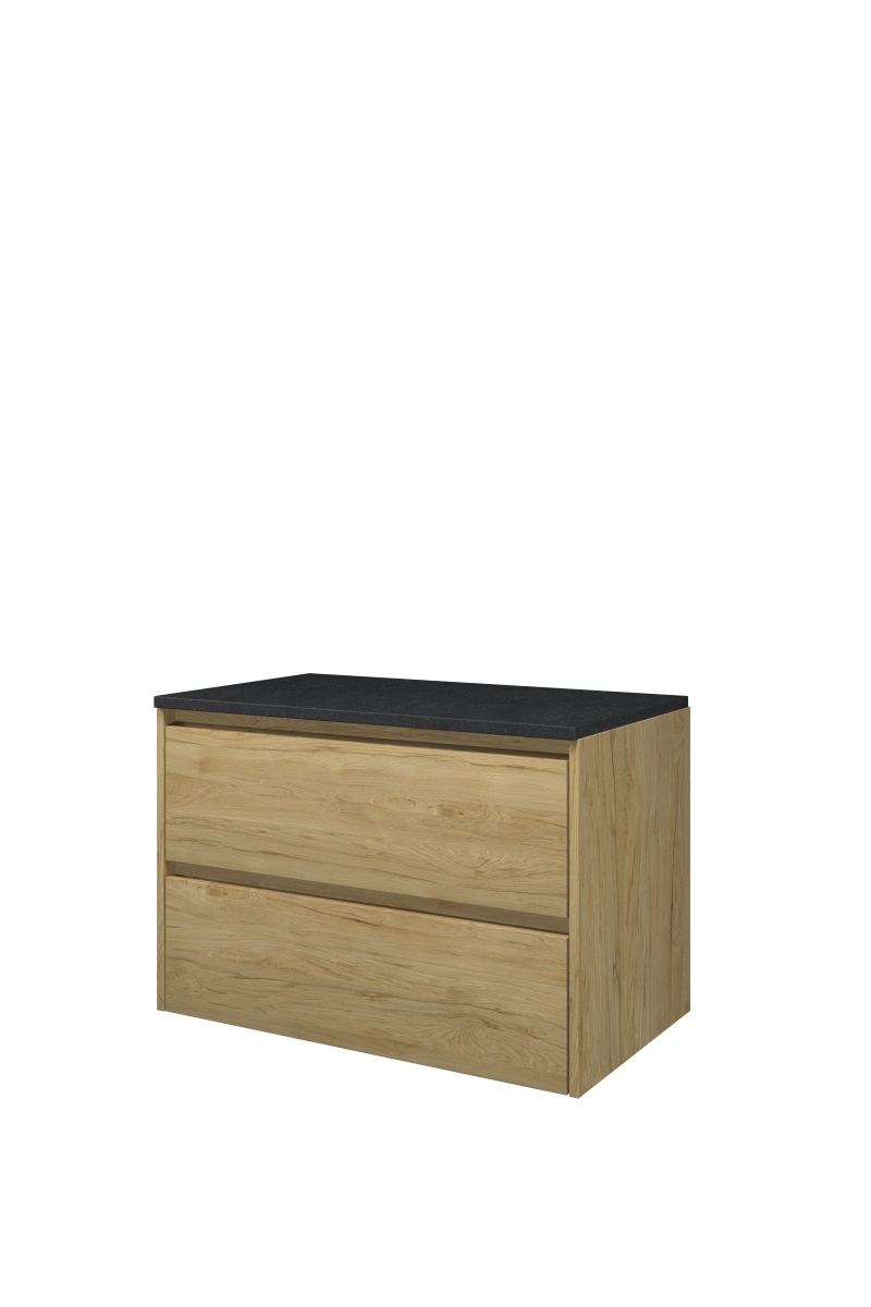 Proline Top afdekplaat hardsteen onderk. symm. DBSB80IO H540xB800xD460 Ideal oak / Blue stone