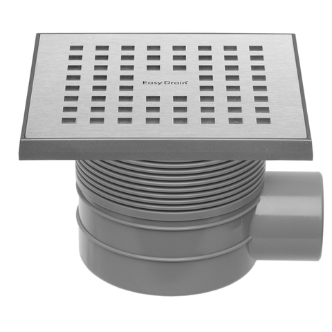 Easydrain Aqua Vloerput met 1 aansluiting AQUA+15X15-MSI