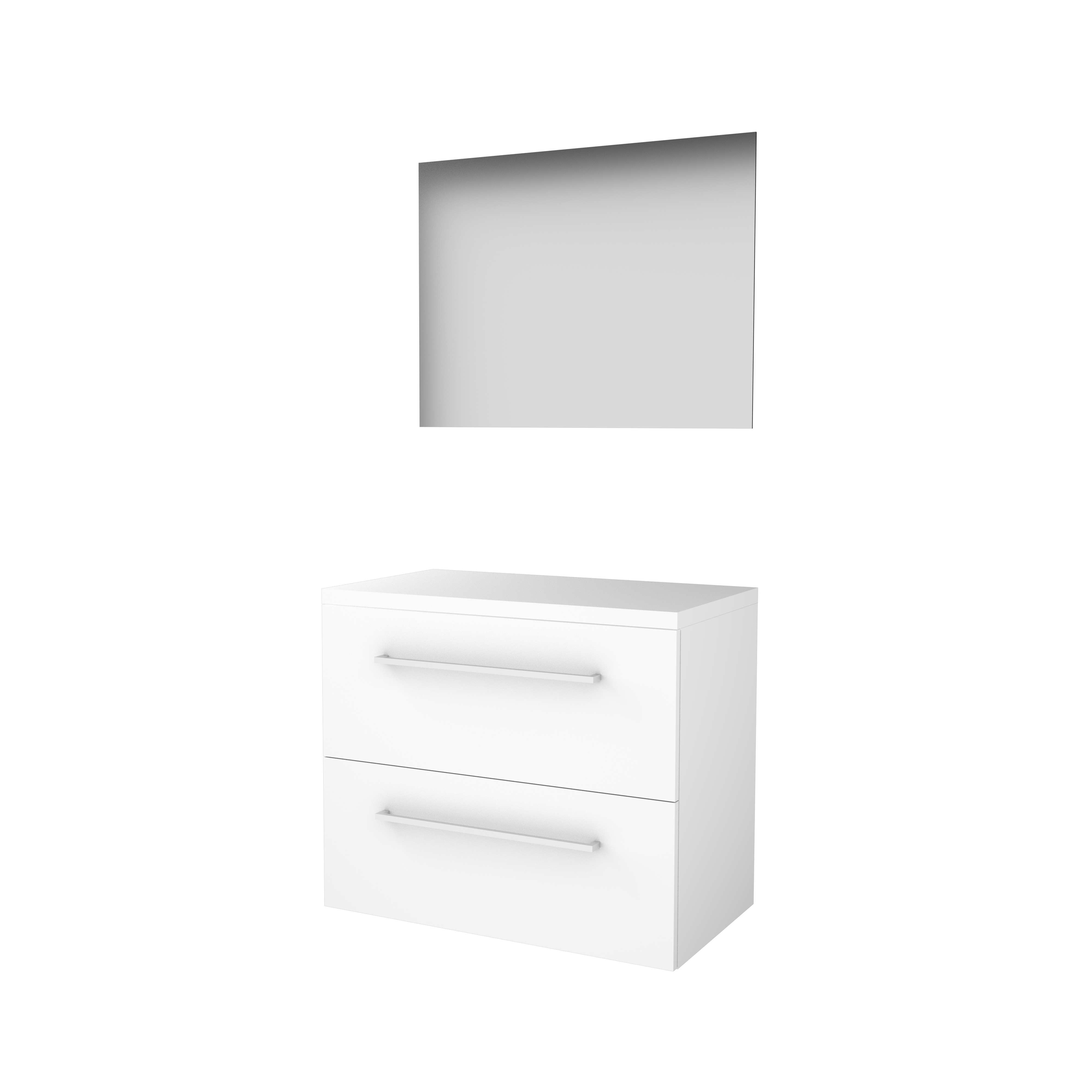 Basic Ultimate 46 onderk. m. gr. incl. 2 la + afdekplaat incl. spg. m. LED ind. o+b B800xD460 Ice White / 1813606
