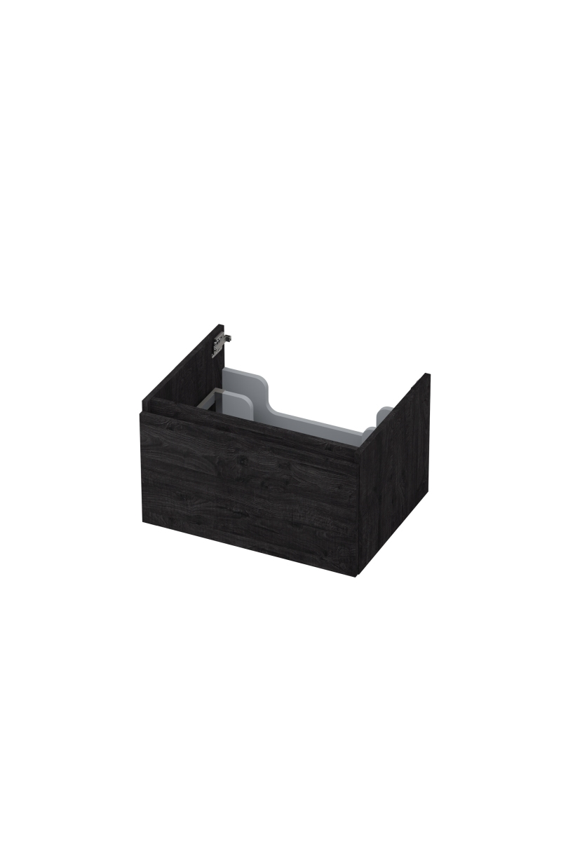 INK onderk. 1 lade greepl. met houten keerlijst 1257508 Houtskool eiken H350xB600xD450