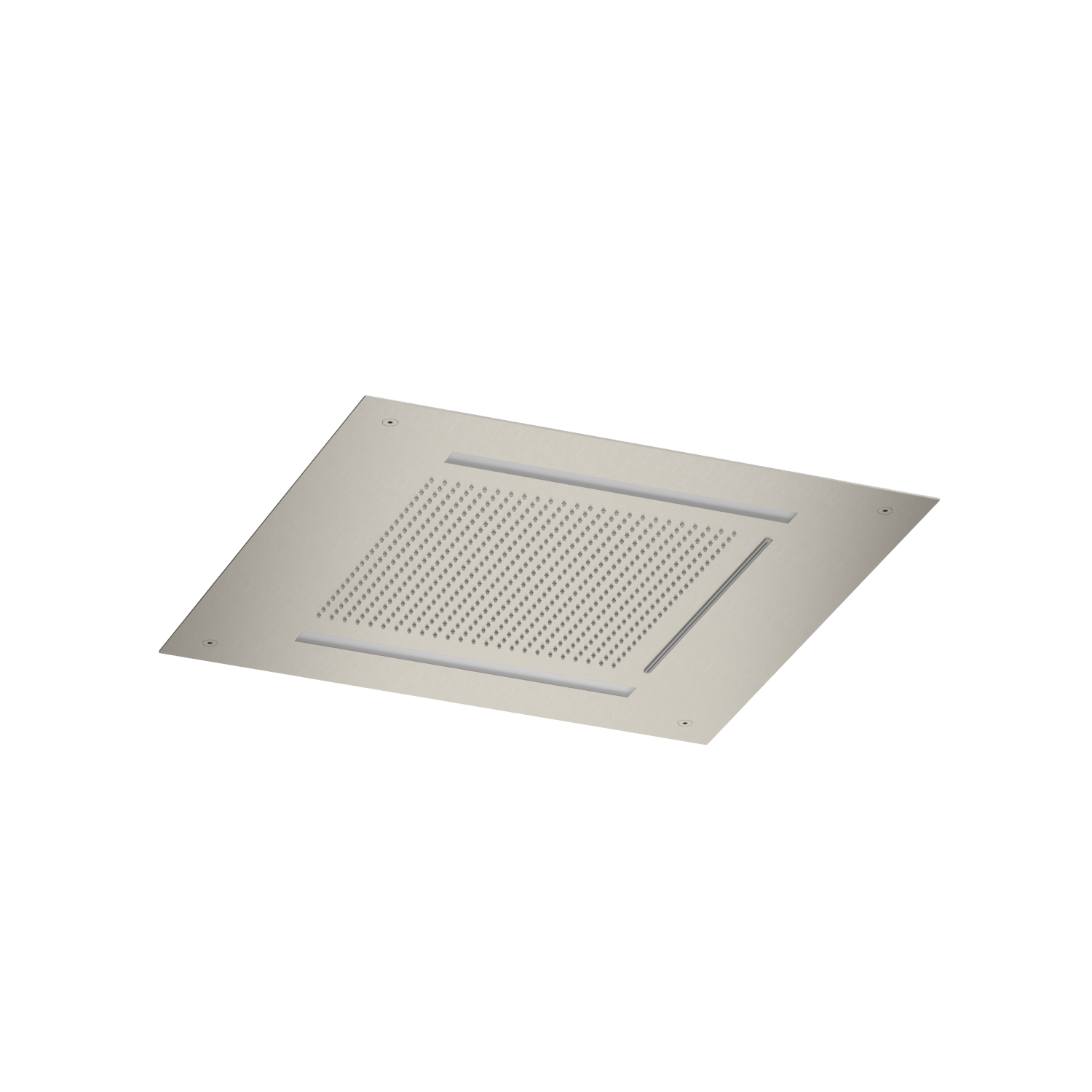 Hotbath Mate inbouw hoofdd. m. waterval en led verlichting 50x50 cm AC146GN Geborsteld Nikkel
