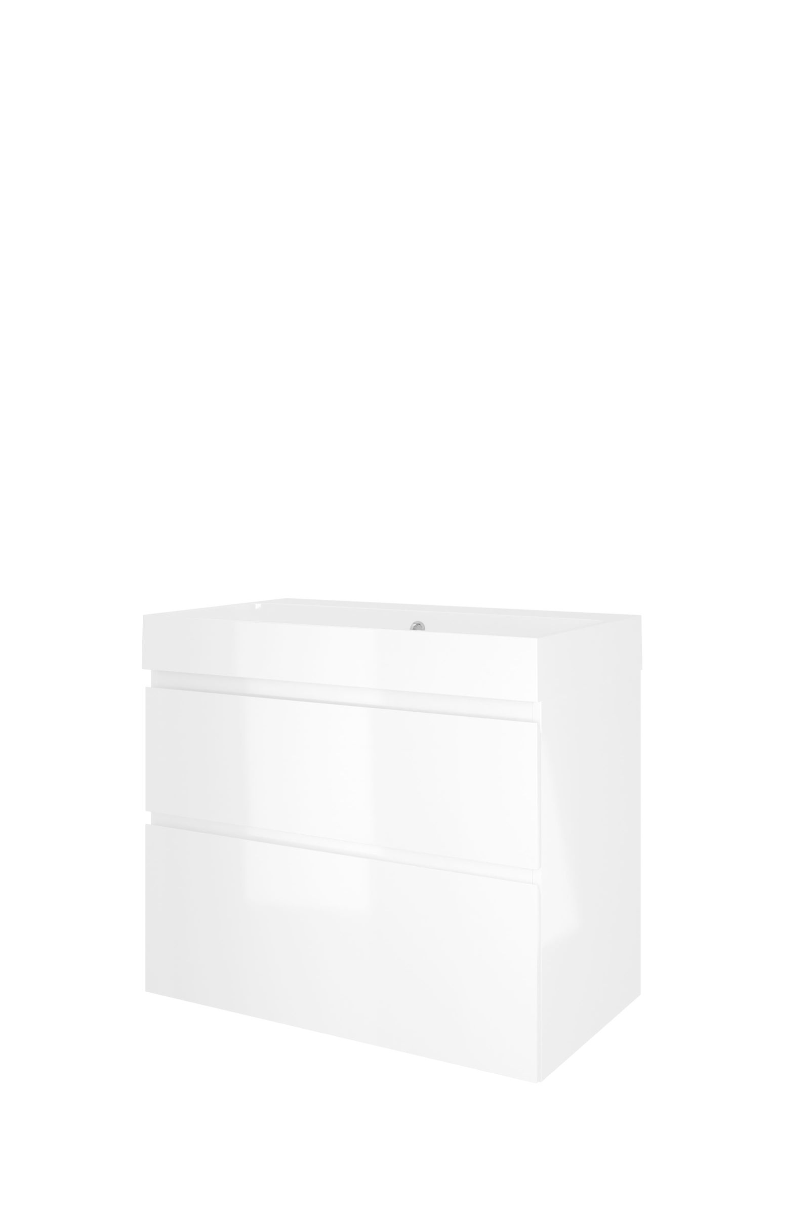 Proline set polystone Loft wast. z. krgt. en onderk. a-sym. PGWC800GW Glans wit/Glans wit H700xB800xD460