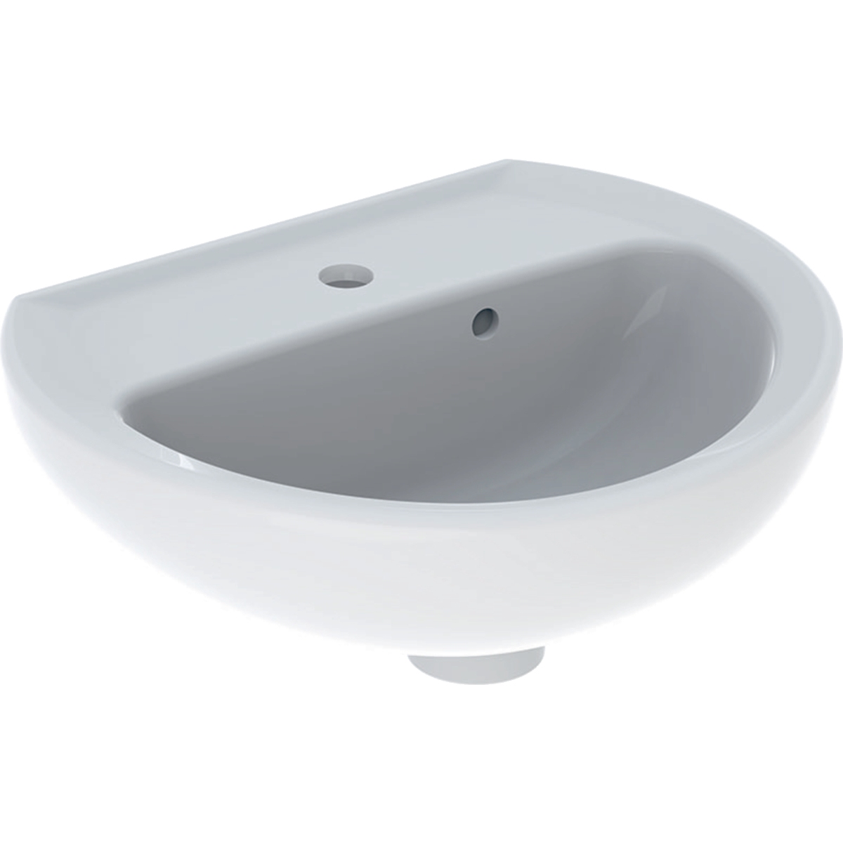 Geberit Bastia fontein 40x33cm met kraangat met overloop wit 501.612.00.1