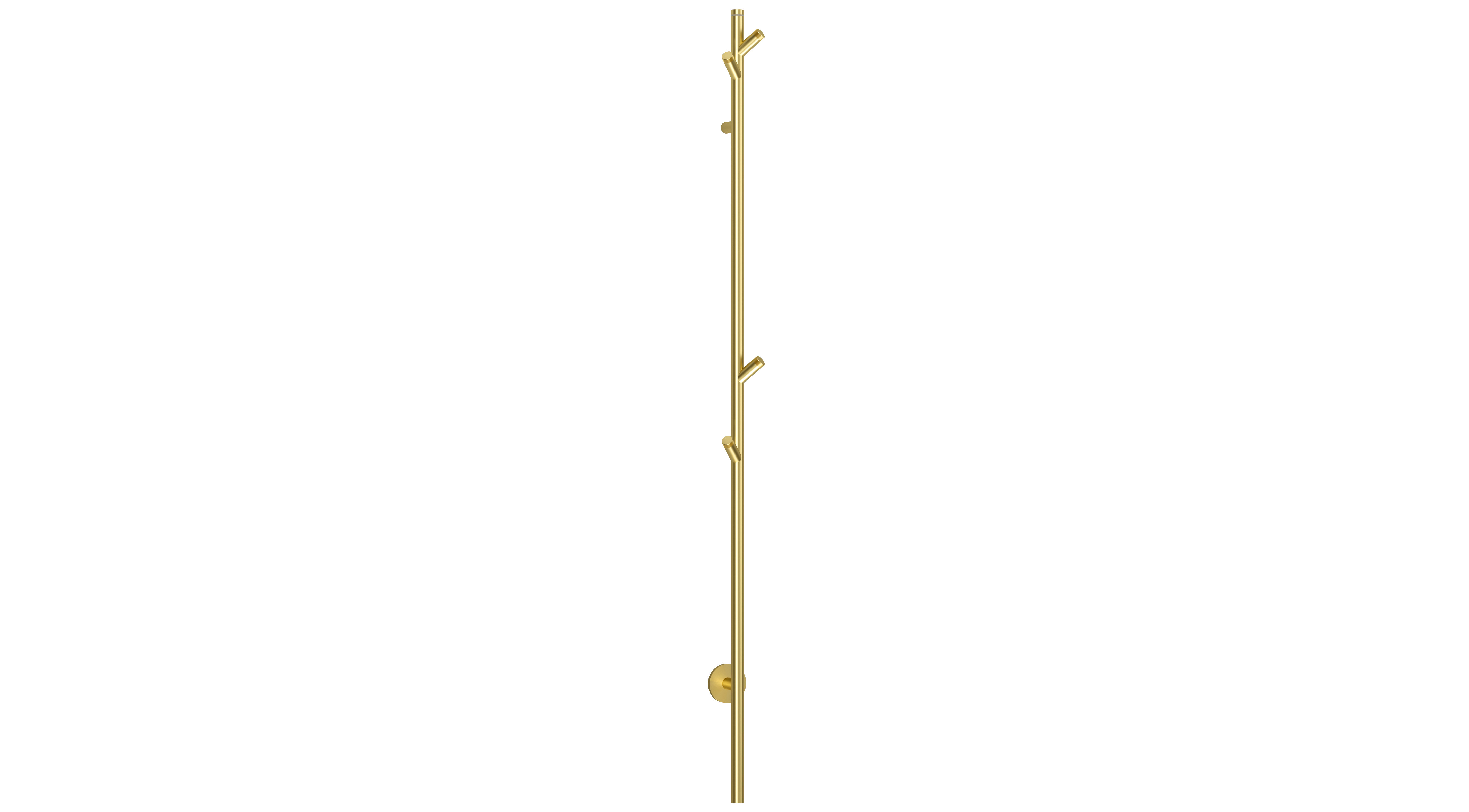 Luca Heat LH13 elektrische handdoekwarmer incl. timer bediening en led ring 170cm LH13BG Geborsteld goud PVD