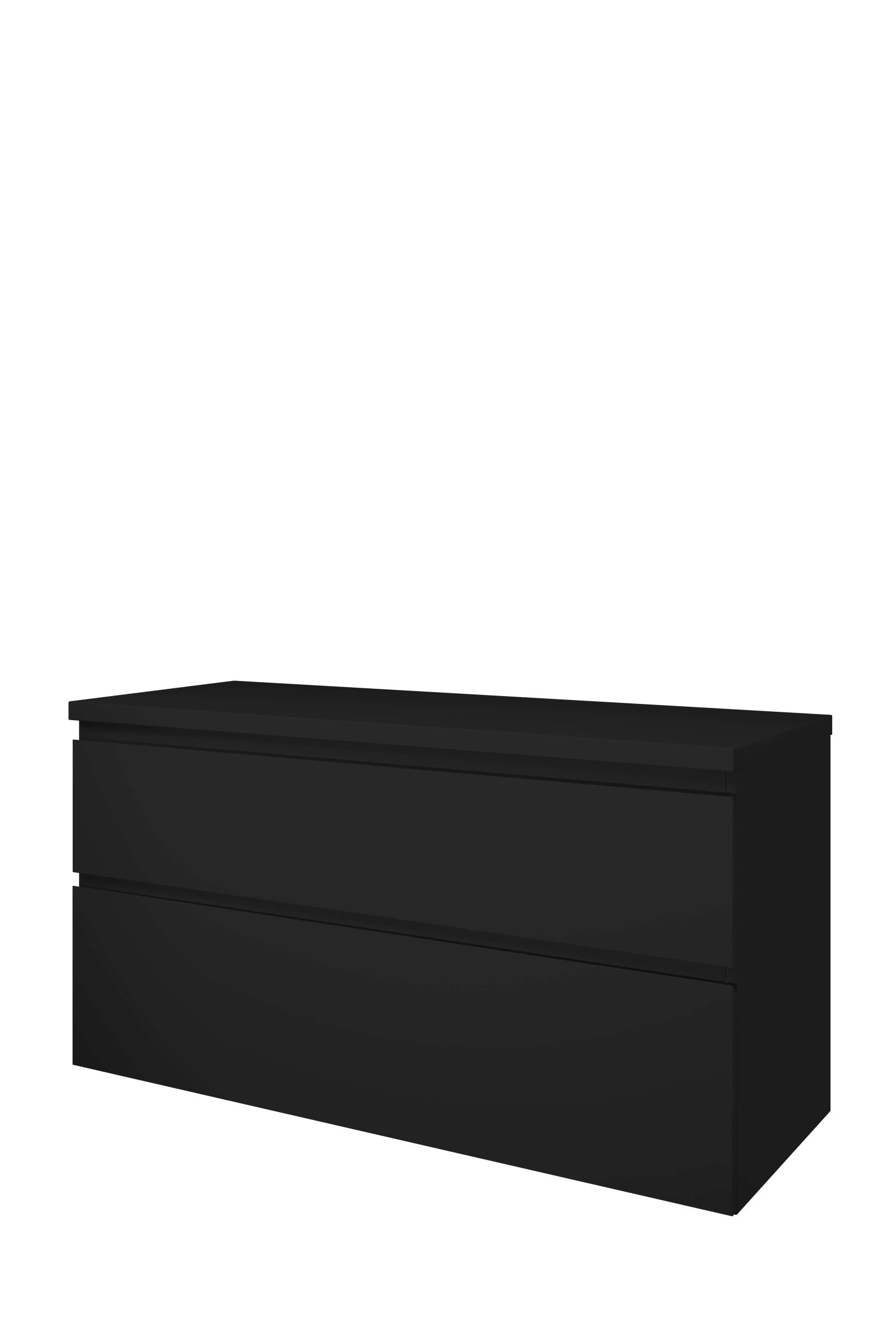 Proline set Top afdekplaat en onderk. a-sym. DMZC120 Mat zwart H632xB1200xD460