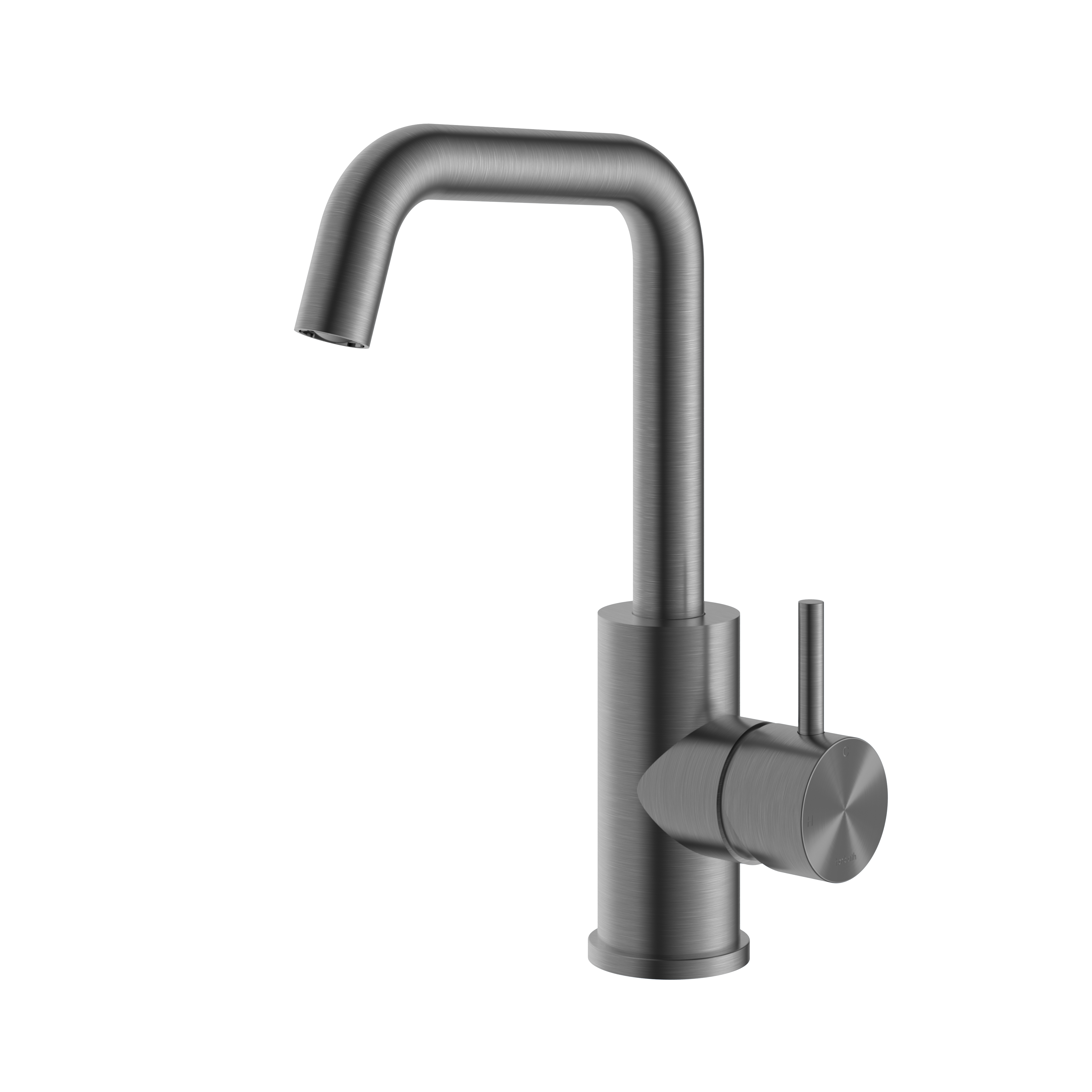 Hotbath Archie wastafelmengkraan met draaib. uitloop zonder waste AR014BGP Geborsteld Gunmetal PVD