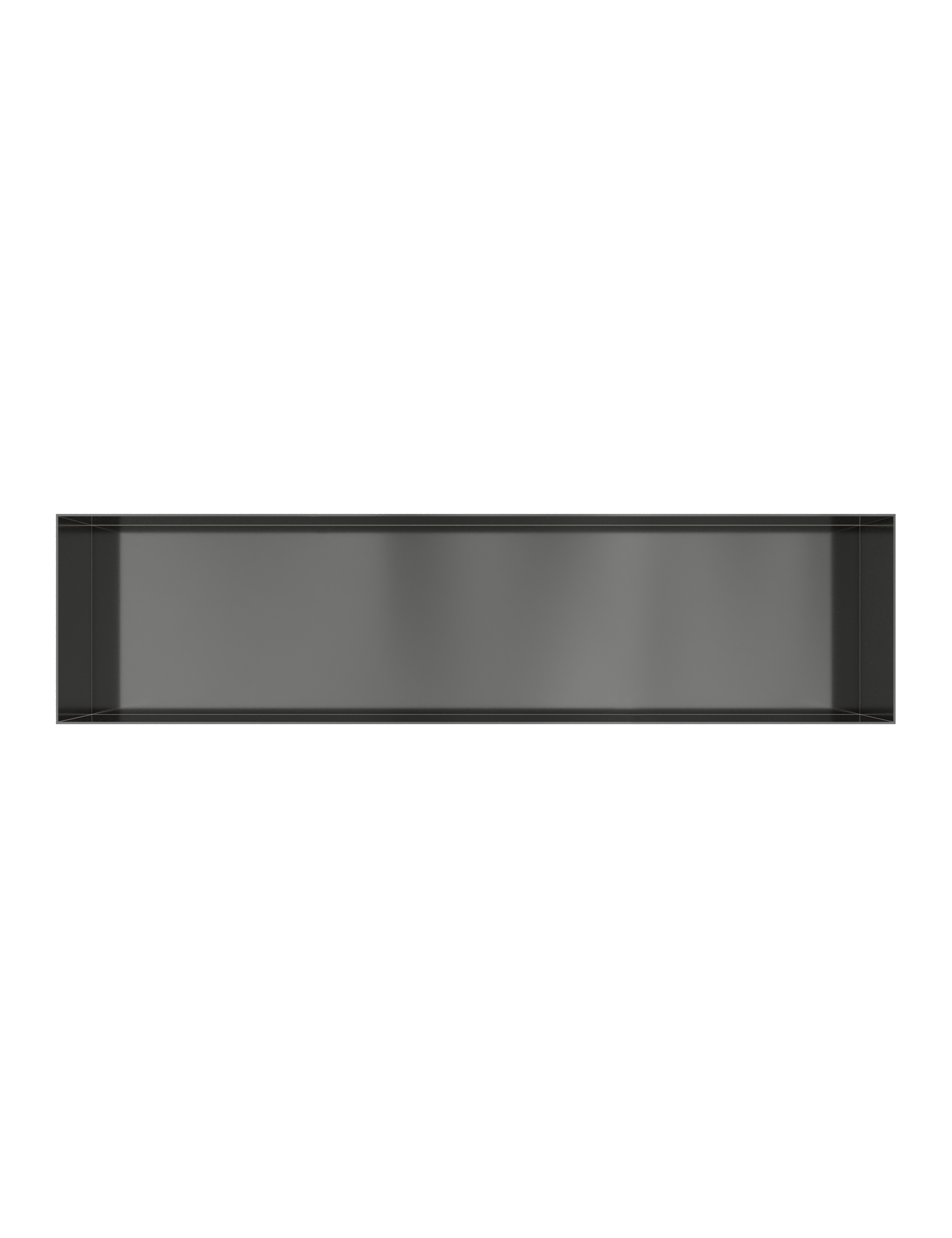 Hotbath More inbouwbox of inbouwnis 30x120x10cm frameless BOX120FBGP Geborsteld gunmetal PVD
