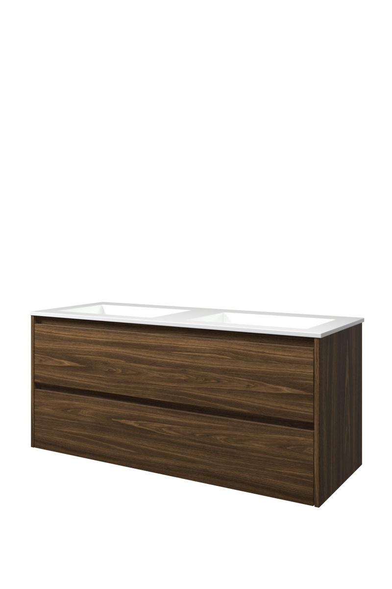 Proline set polystone Elegant wast. z. krgt. en onderk. sym. AGWB120D0CA Cabana oak/Glans wit H540xB1200xD460