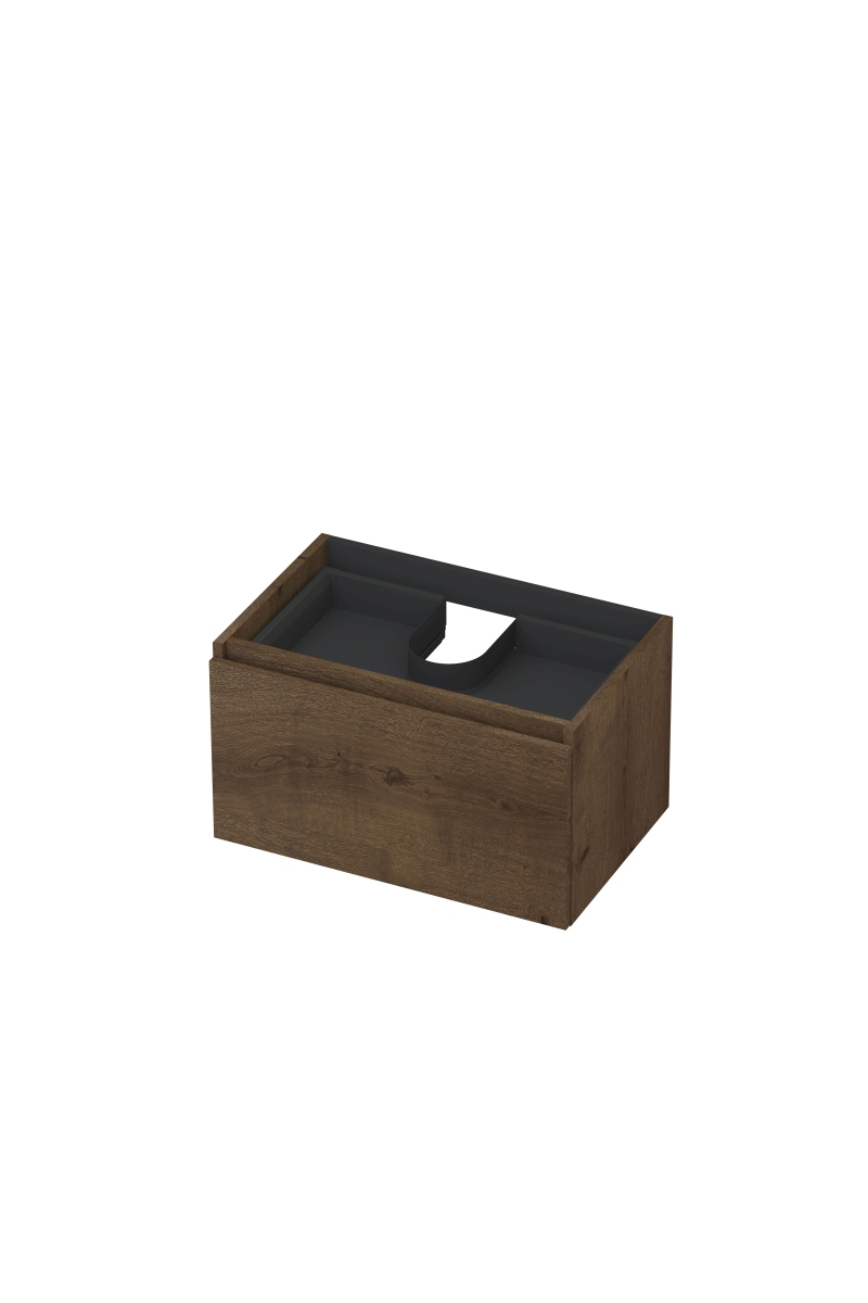 INK Fineer onderkast 1L m. binnenla gr.loos houten keerlijst fineer 1221313 Chocolate H400xB700xD450