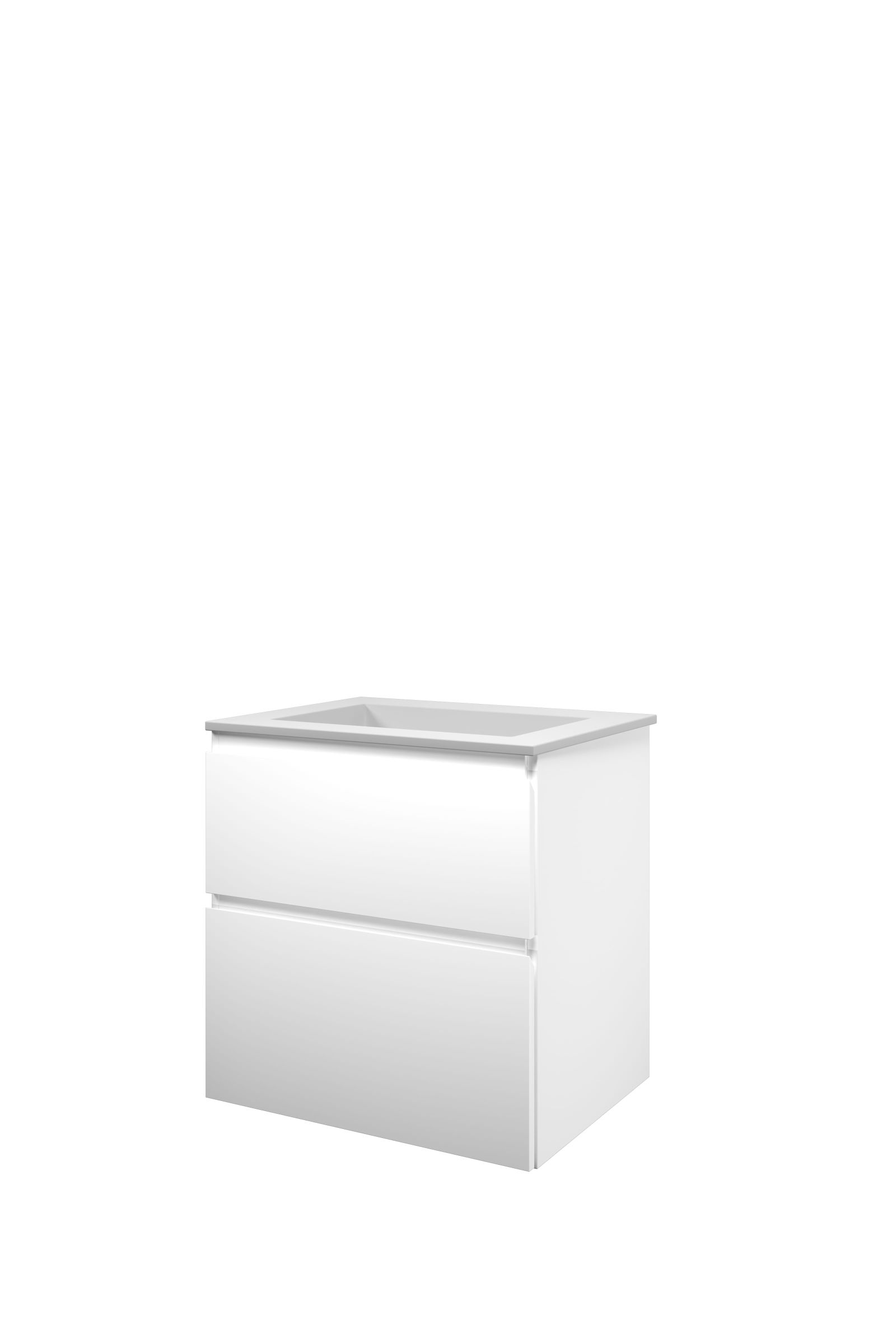 Proline set polystone Elegant wast. z. krgt. en onderk. a-sym. 1816325 Mat wit/ Mat wit H620xB600xD460