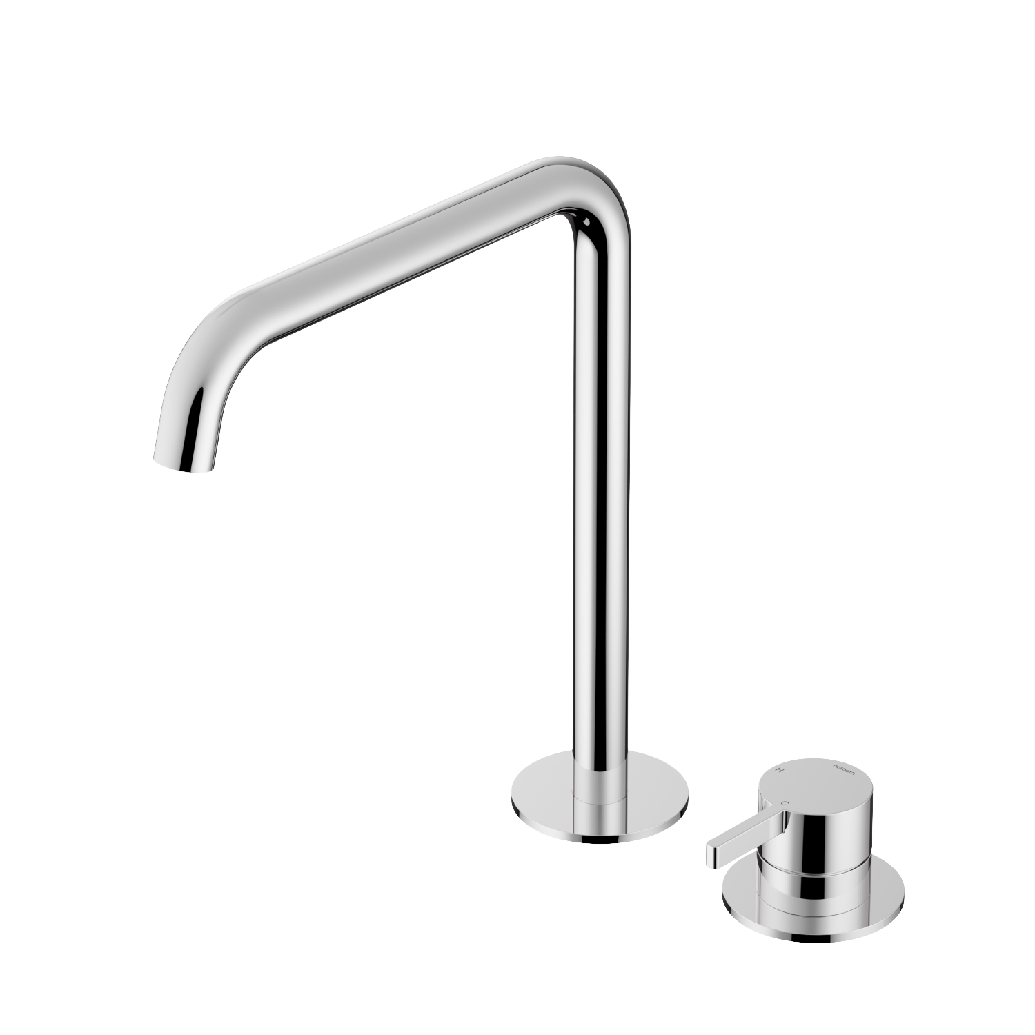 Hotbath Ace wastafelmengkraan 2-gats hoog model m. drabare uitloop zonder waste AC023HCR Chroom