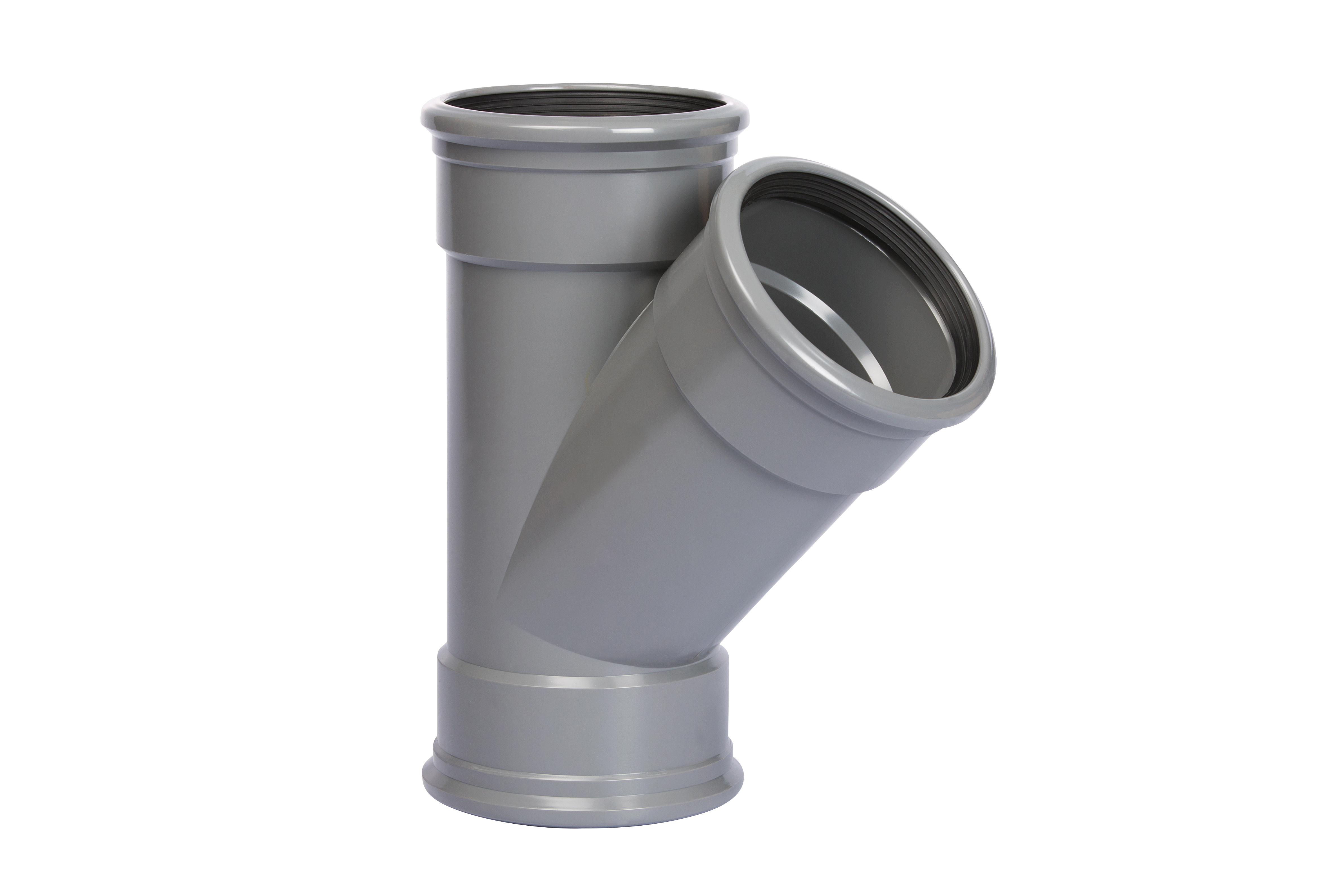 PVC manchet T stuk 160x125 45 graden 3xmof 1196901260