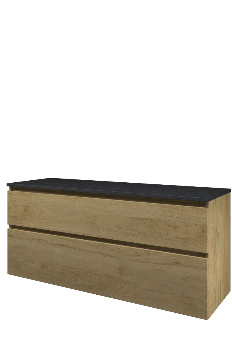 Proline Top afdekplaat hardsteen onderk. a-symm. DBSC140IO H620xB1400xD460 Ideal oak / Blue stone