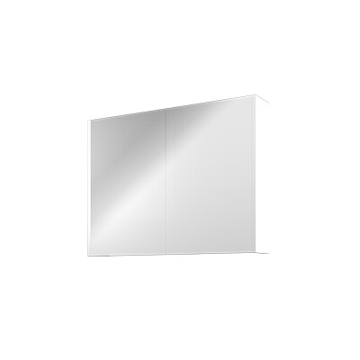 Proline spiegelkast Comfort met spiegel op plaat aan binnenzijde 2 deuren 1808605 Mat wit H600xB800xD140