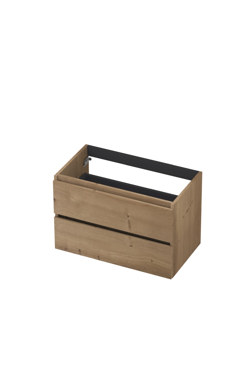 INK Fineer onderkast 2L gr.loos houten keerlijst fineer 1221422 Ash grey H520xB800xD450
