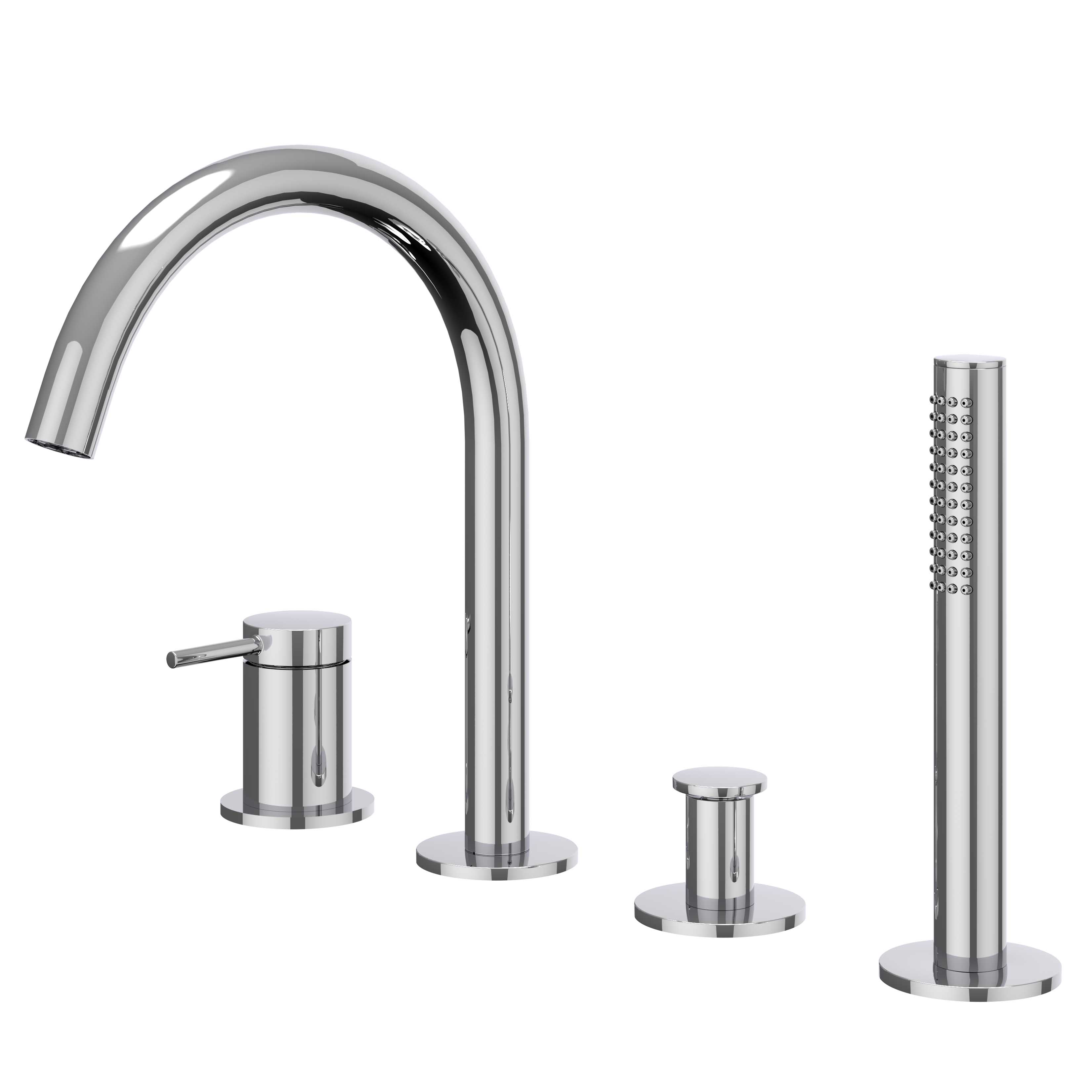 IVY Bond Badrandcombi 4-gats m/draaibare uitloop uittrekbare handd 6301151 Chroom