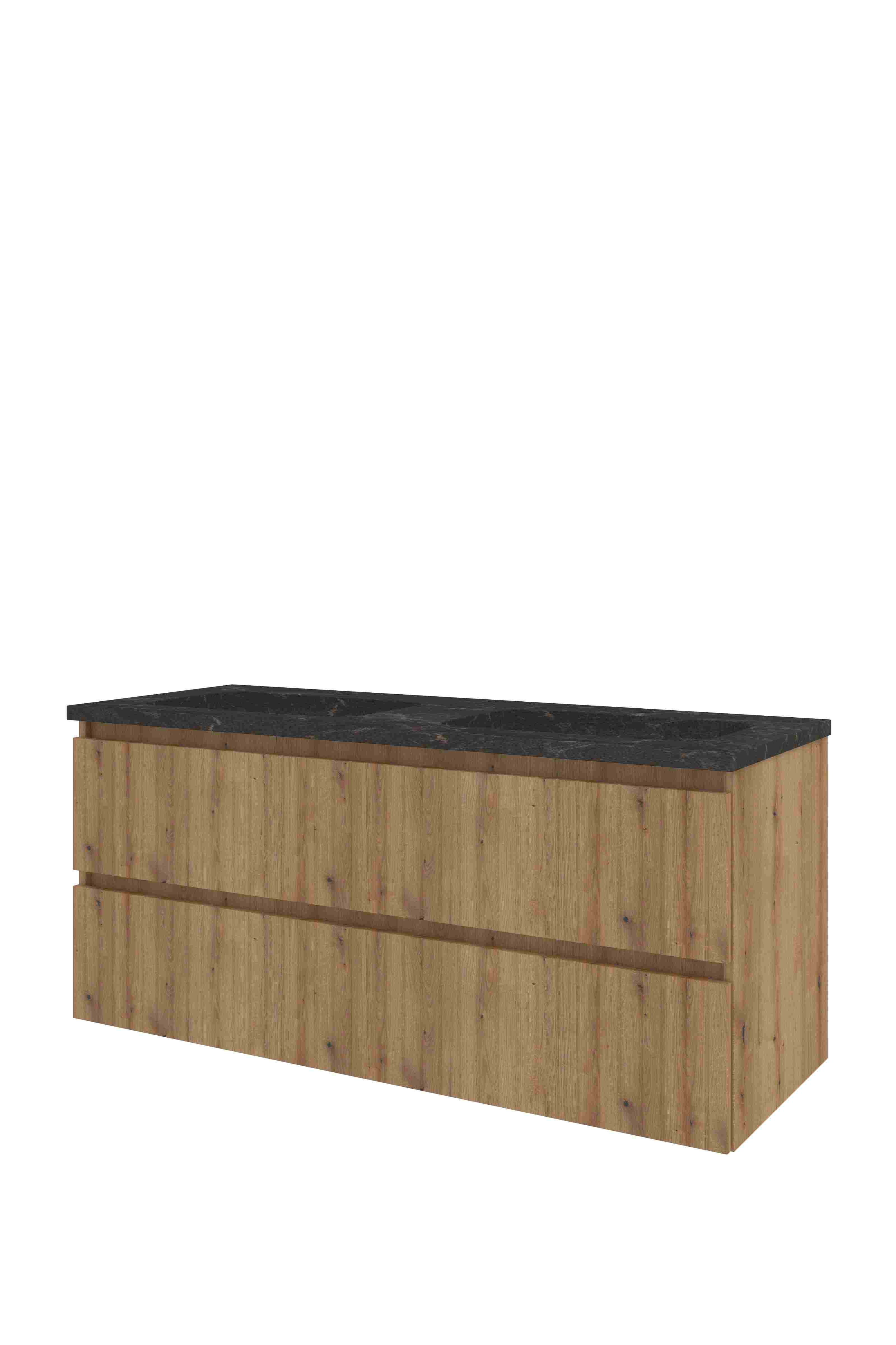 Proline Set hardsteen Elegant wast. met 2 kr.gaten en onderkast sym. gefr. RBSD120D2TO Terra oak/Blue stone 1200x460x545