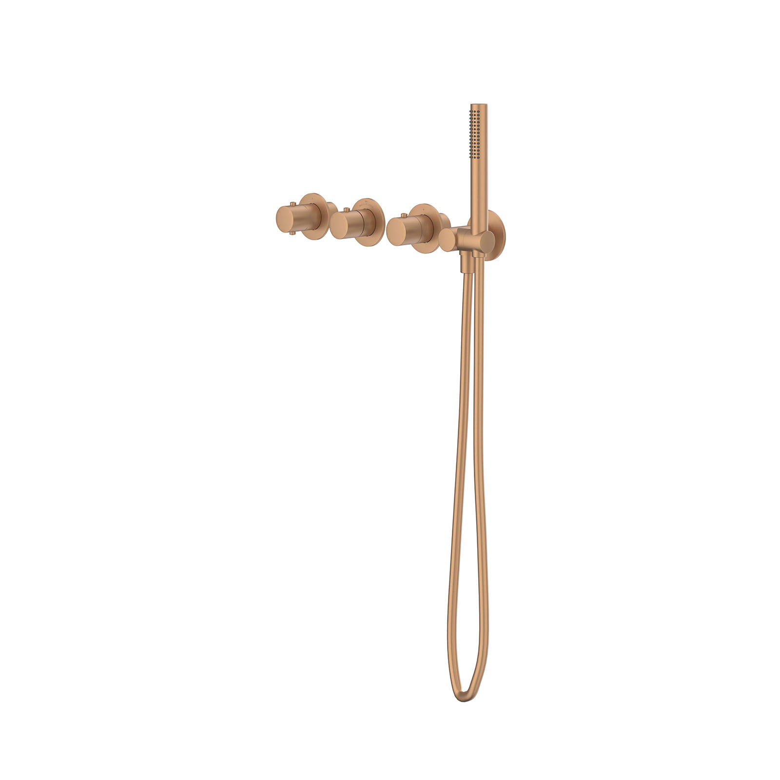 IVY Bond afbouwd. t.b.v. inb.therm. 4-gats incl. slang 150cm 6202655 Geborsteld mat koper PVD