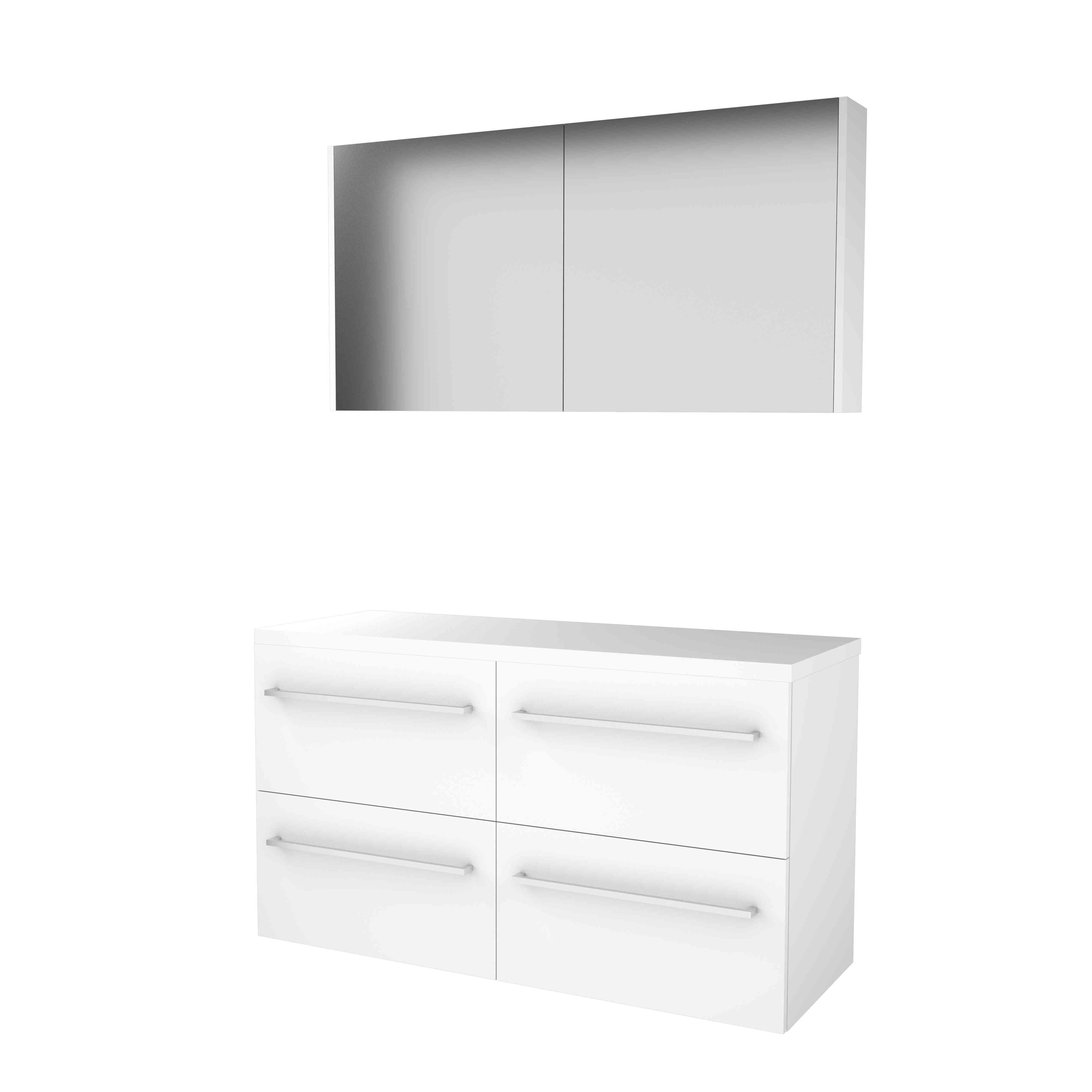 Basic Comfort 46 onderk. m. gr. incl. 4 la + afdekplaat incl. sp.kast B1200xD460 Ice White / 1813651