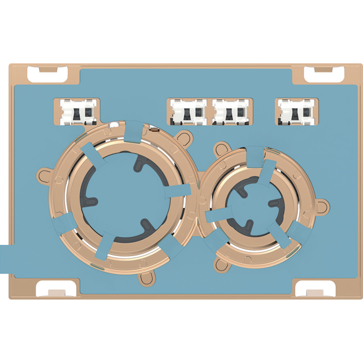 Geberit Sigma50 bedieningsplaat 2- toets round roodgoud - klant speciffiek 115.650.00.1