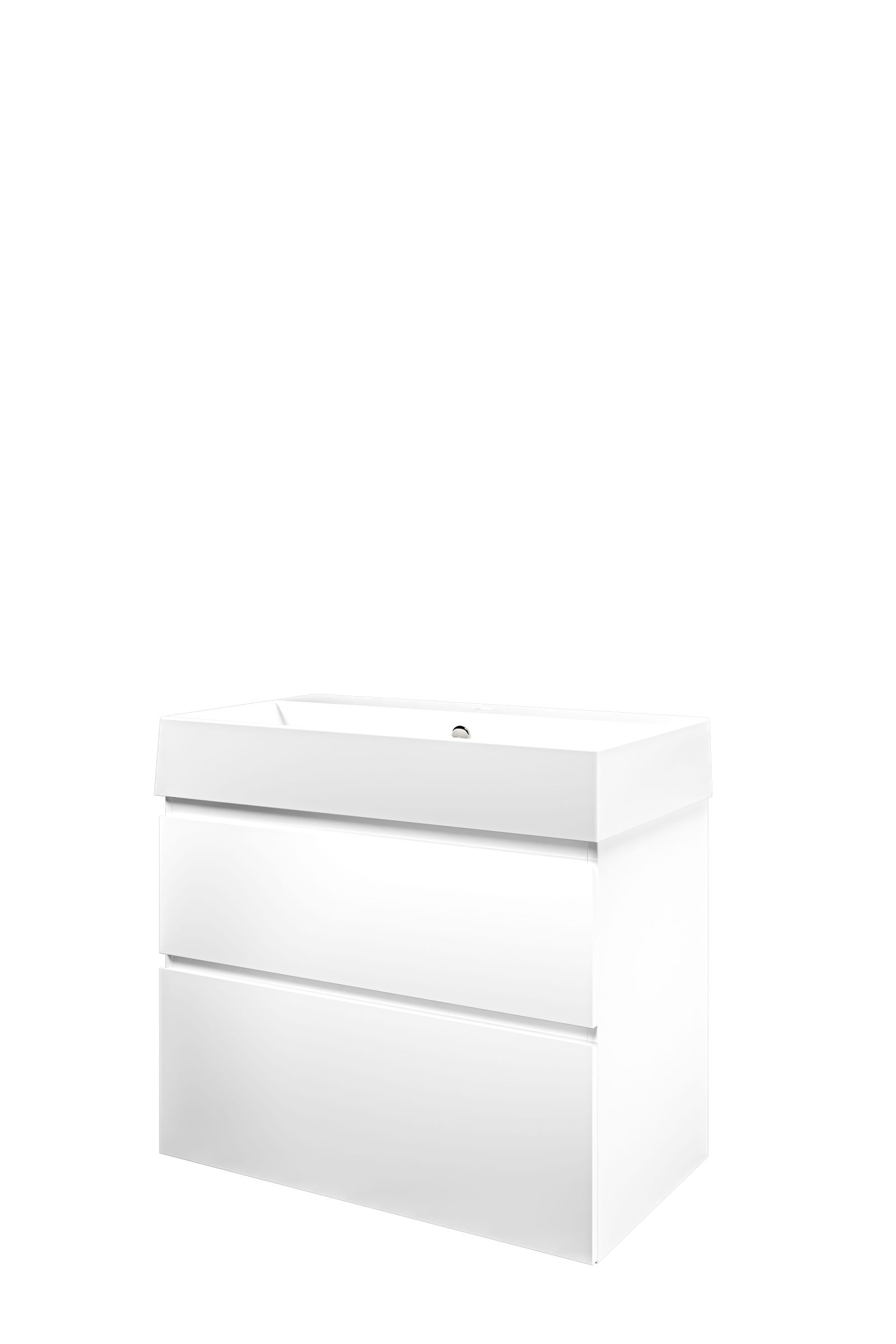 Proline set porselein Loft wast. met 1 krgt. en onderk. a-sym. ZGWC801MW Mat wit/Glans wit H700xB800xD460