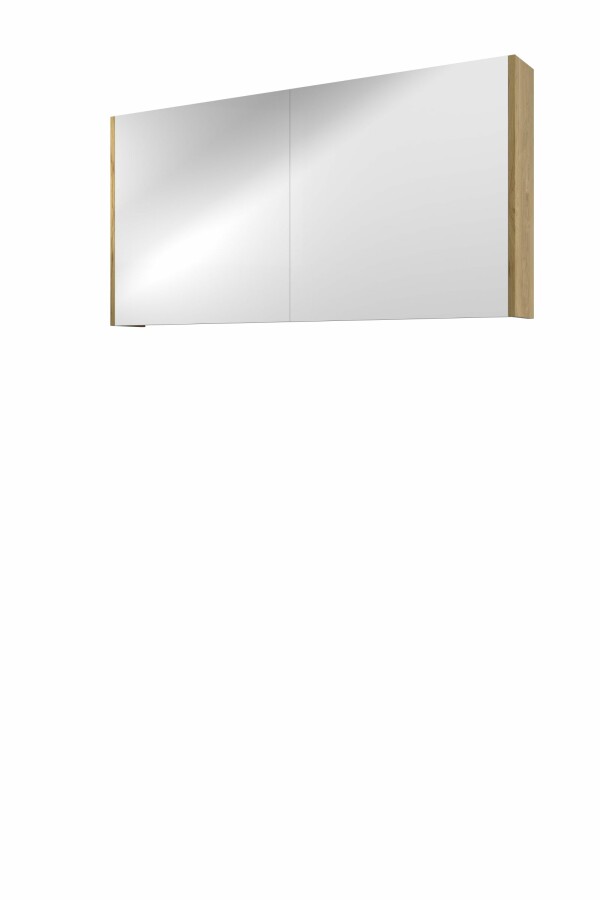 Proline spiegelkast Comfort met spiegel op plaat aan binnenzijde 2 deuren 1808702 Ideal oak H600xB1200xD140