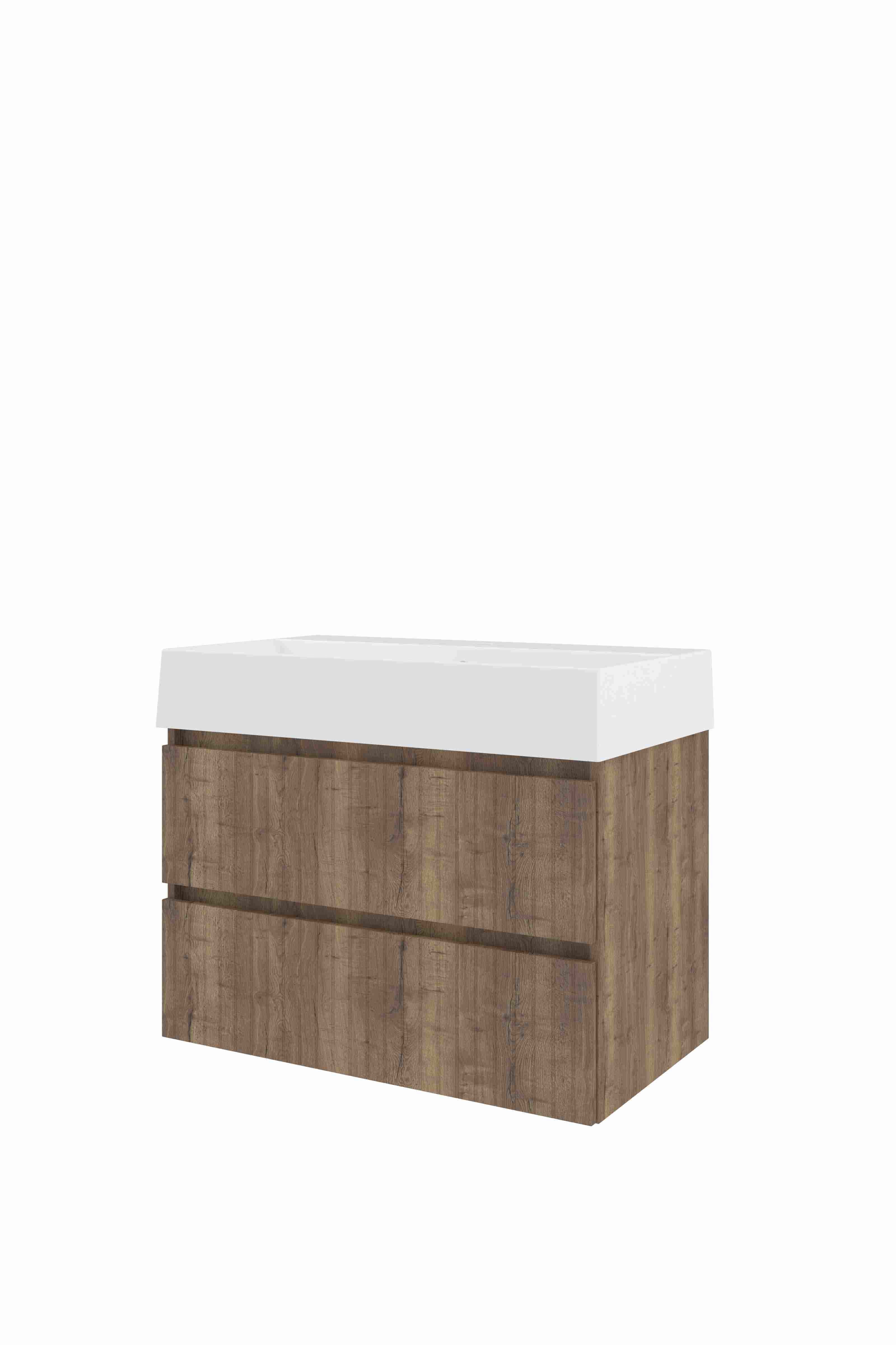 Proline Set porselein Loft wast. met 1 krgt. en onderkast sym. gefr. 1818173 Terra oak/Glans wit 800x460x650