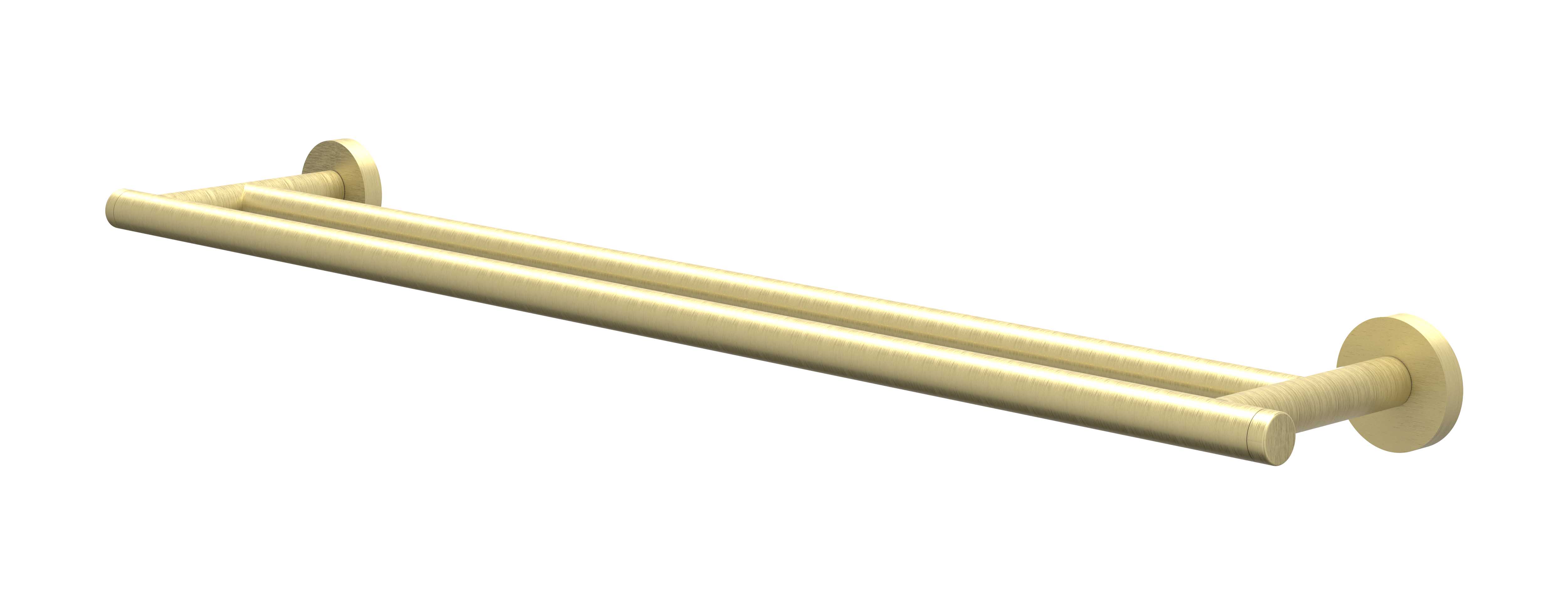 IVY Wandhanddoekrek 60cm dubbel 6500104 gebr. mat goud PVD