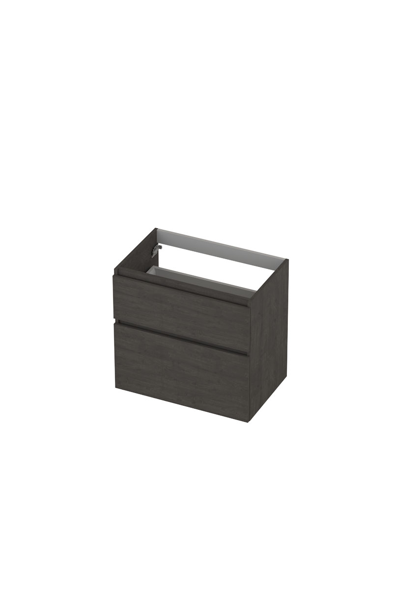 INK onderk. 2 la GL hout decor m. houten keerlijst a-symm. B700xD450xH650 Oergrijs / 1257916