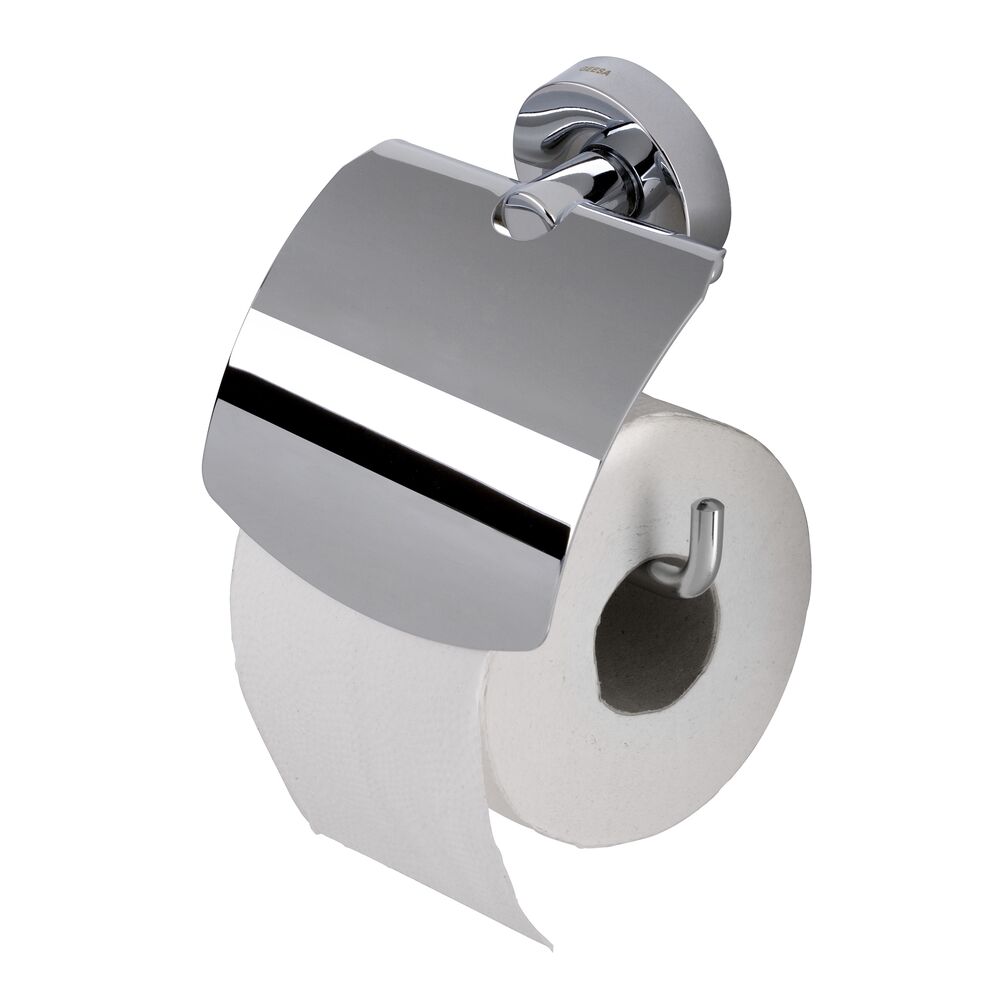 Geesa Luna toilietrolhouder met klep 915508 chroom