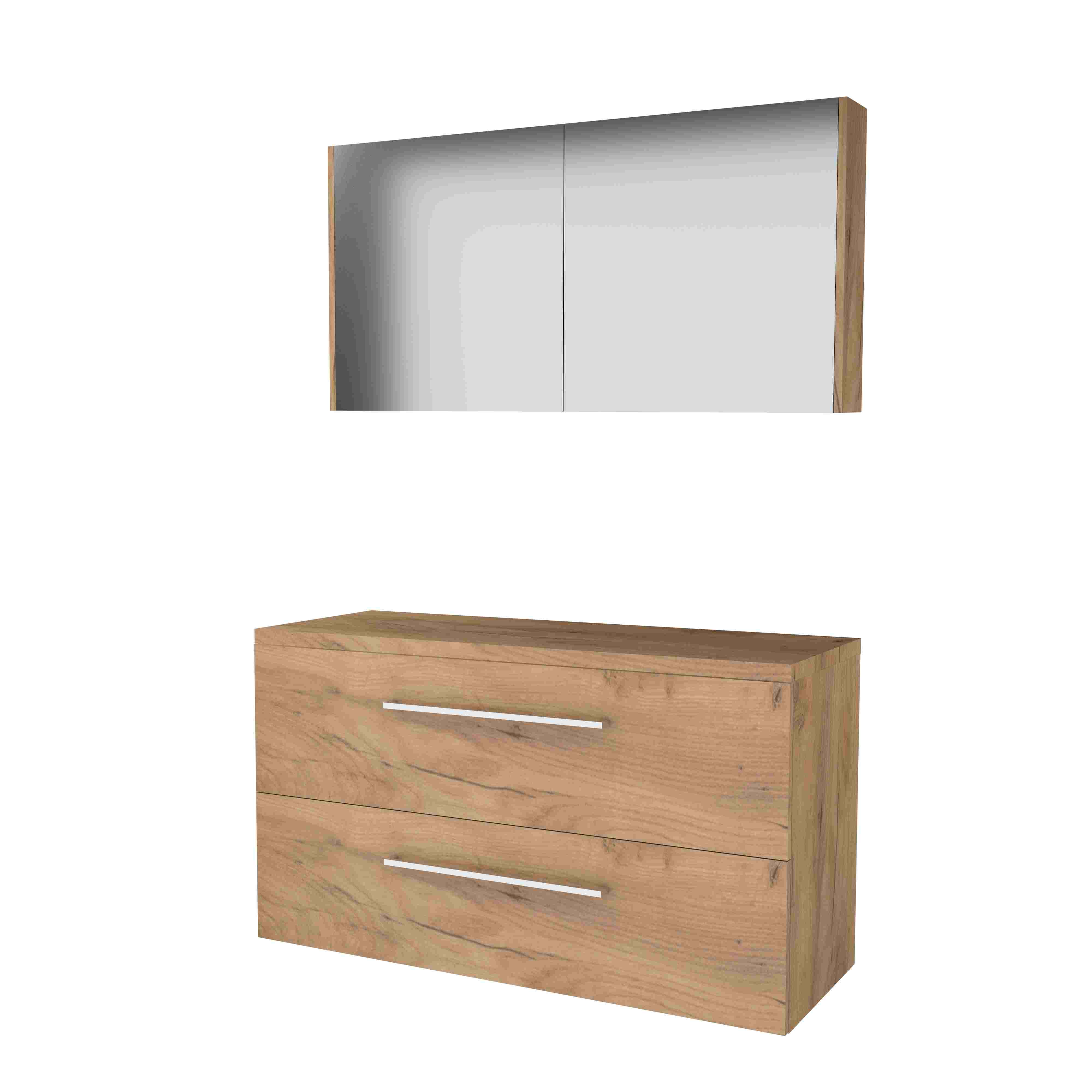 Basic Comfort 46 onderk. m. gr. incl. 2 la + afdekplaat incl. sp.kast B1200xD460 Whisky Oak / 1813649