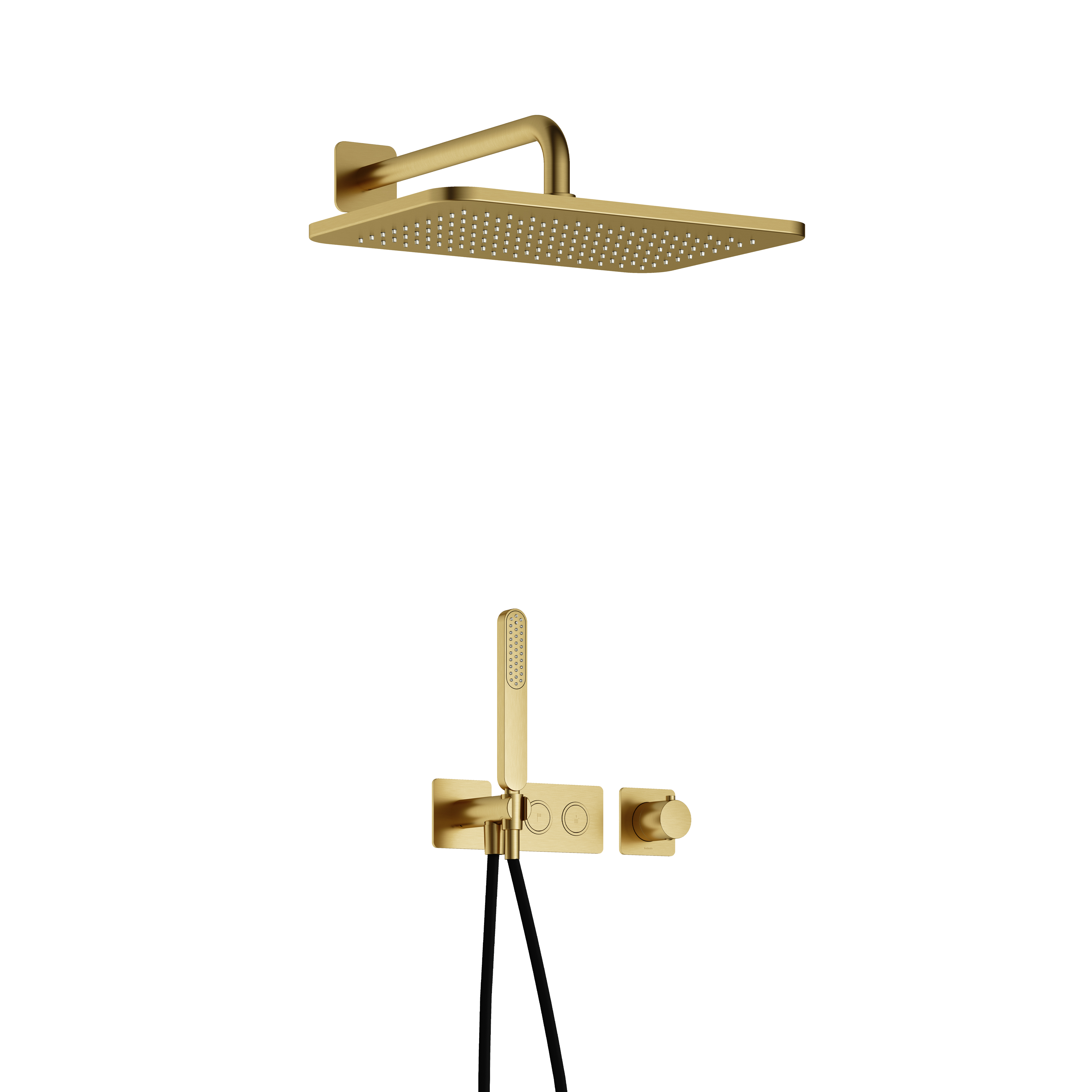 Hotbath Gal inbouwset m. 2 pushbuttons m. GL106 IBS41BBP5 Geborsteld Messing PVD