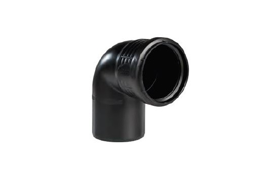 PP Master bocht 90 90gr mof/spie zwart 3496102556