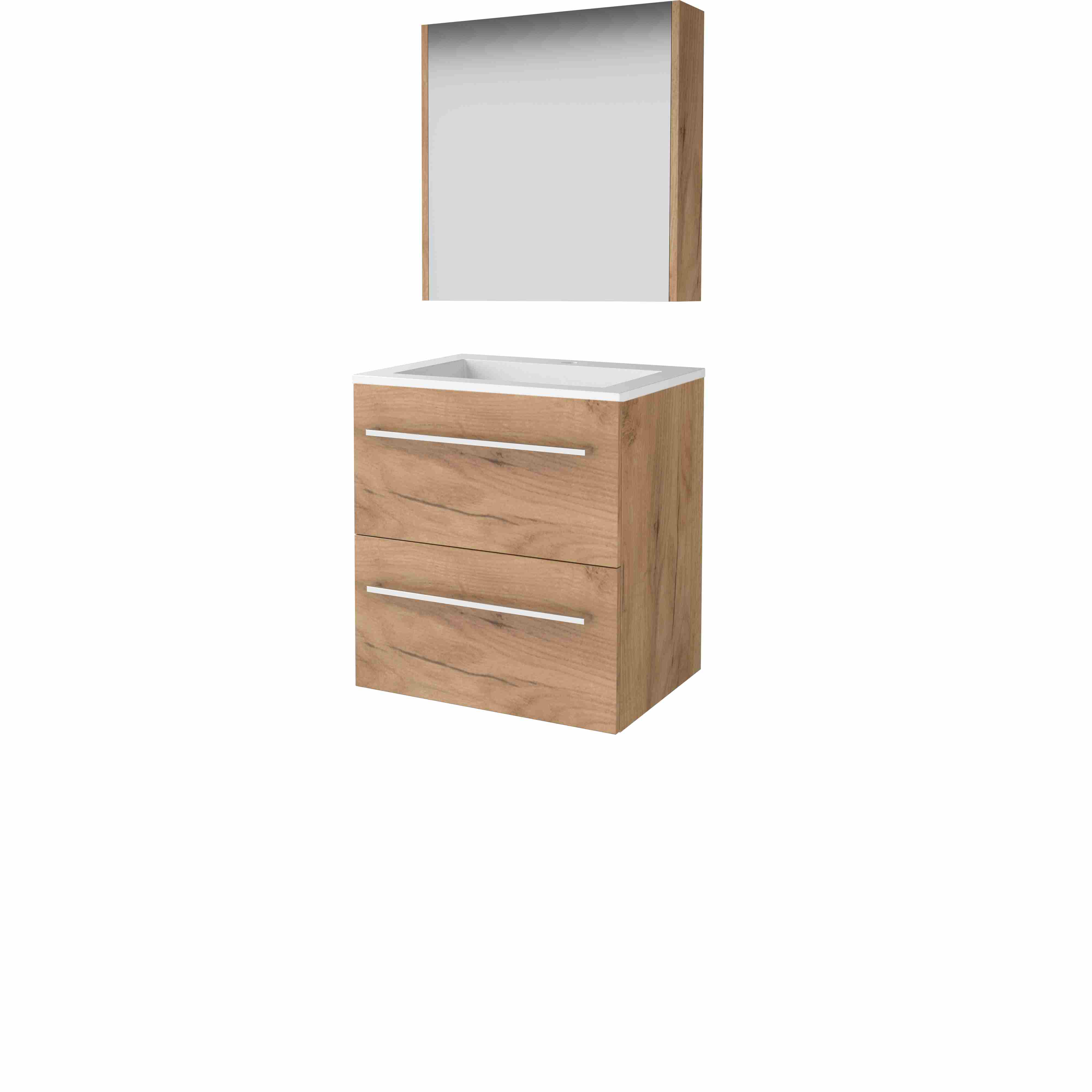 Basic Comfort 46 set 60x46cm met gr. 2 la Acryl wast. 1 krgt. incl. kast C46GR60A1WO Whisky Oak