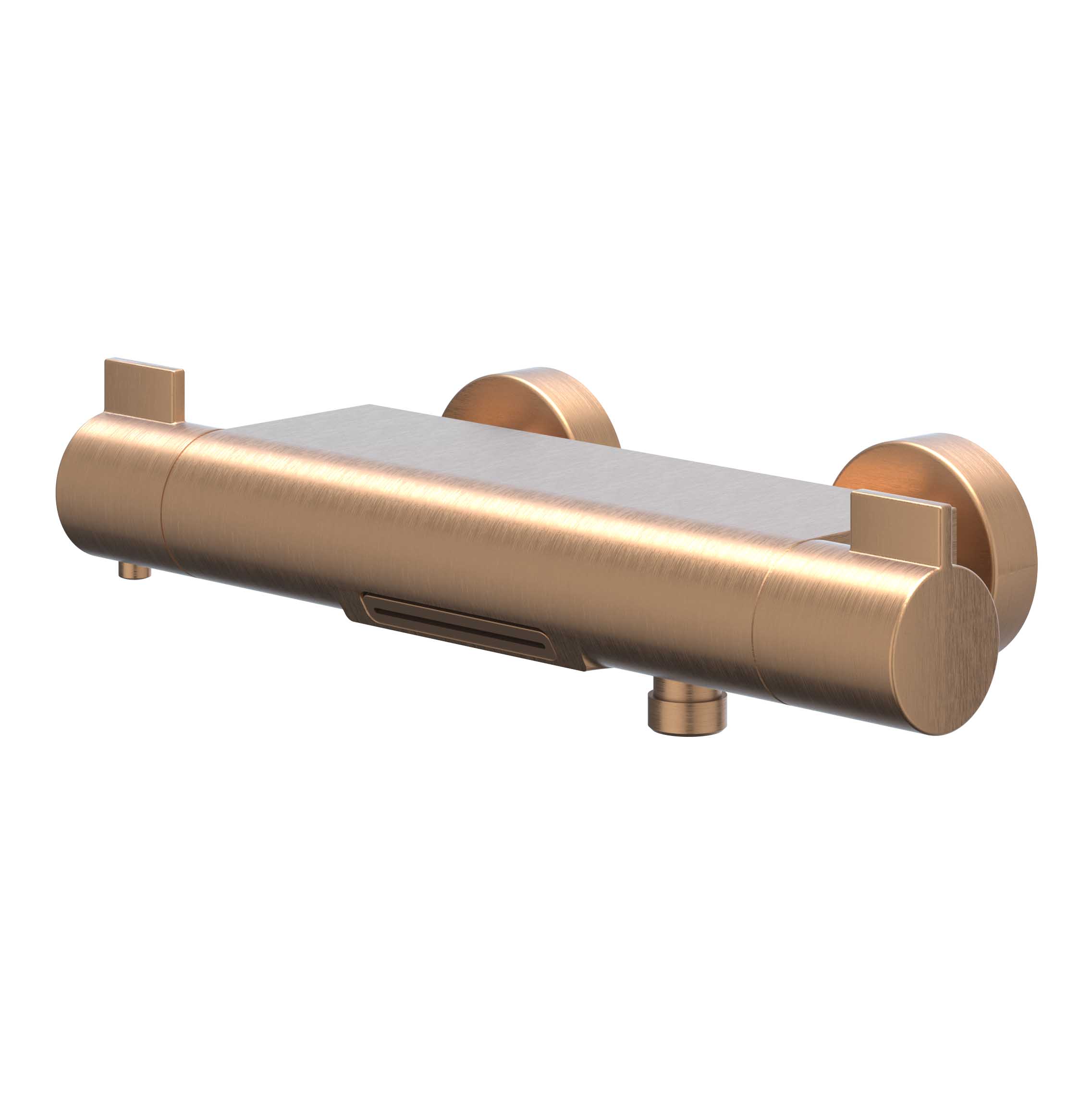 IVY Pact Badthermostaatkraan opbouw cooltouch met cascade uitloop 6302055 gebr. mat koper PVD