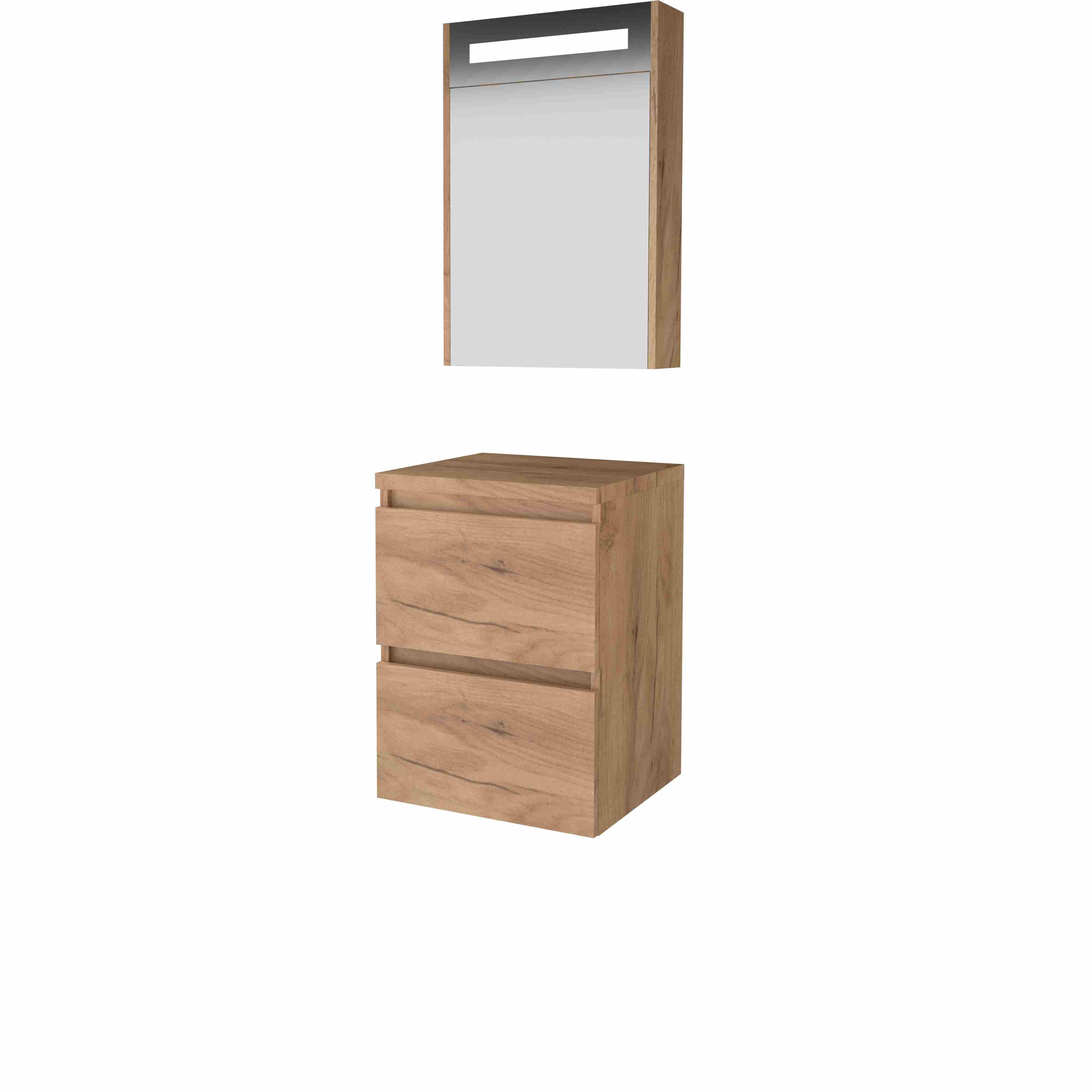 Basic Prem. 46 onderk. GL incl. 2 la + afdekplaat incl. sp.kast m. geint. Led B500xD460 Whisky Oak / 1813529