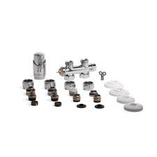 Set onderblok MM recht compleet incl. thermostaatknop Chroom