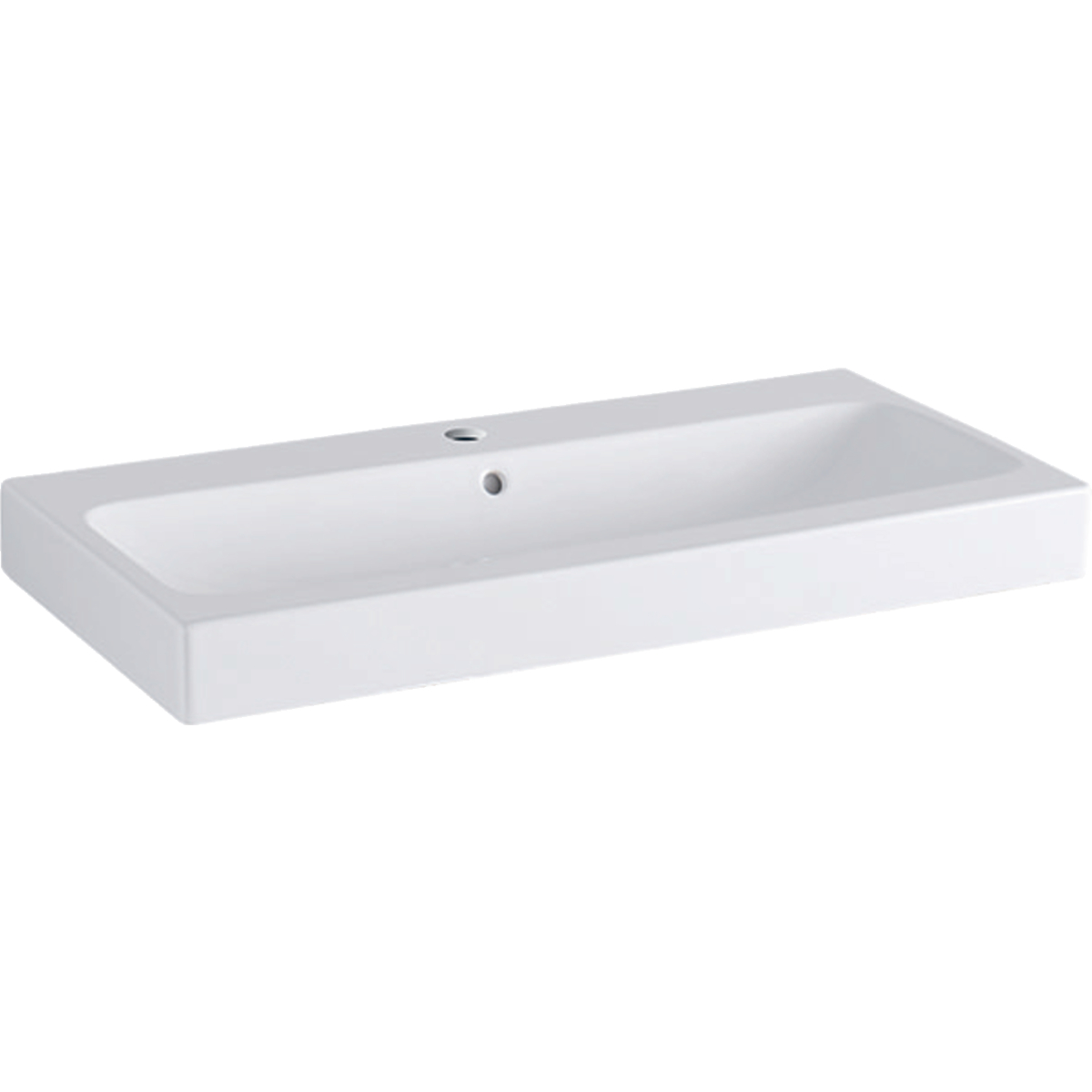 Geberit iCon wastafel 90x48.5cm m.krgt. m.overl. 124090600 Wit KeraTect