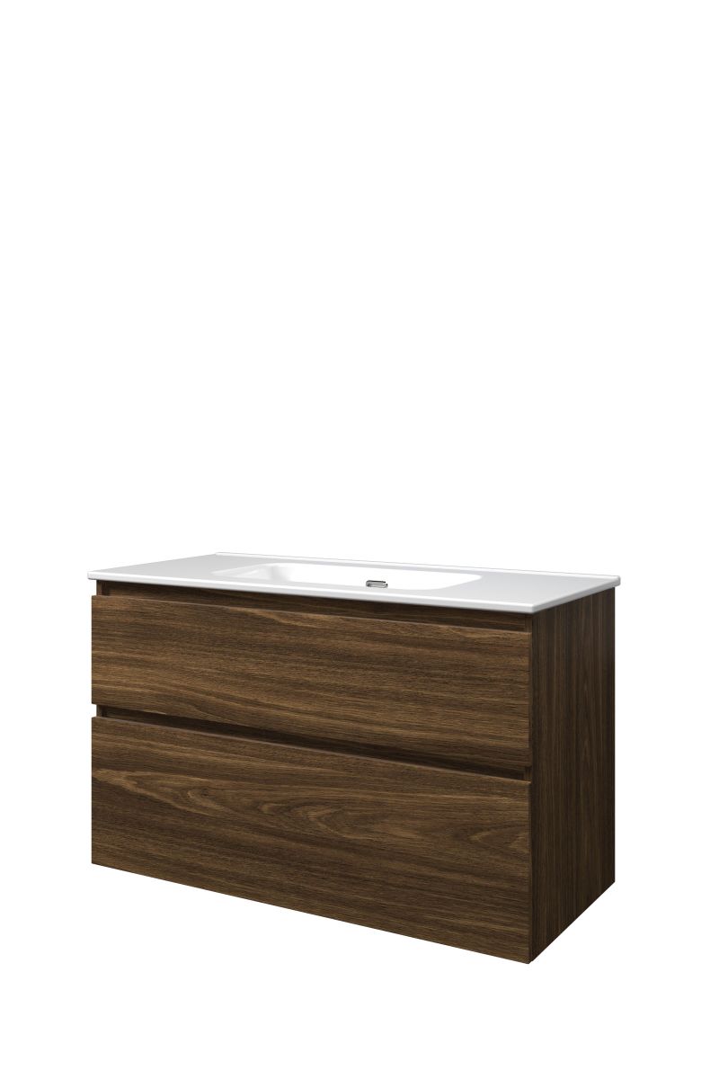 Proline set porselein Elegant wast. z. krgt. en onderk. a-sym. TGWC1000CA Cabana oak/Glans wit H620xB1000xD460