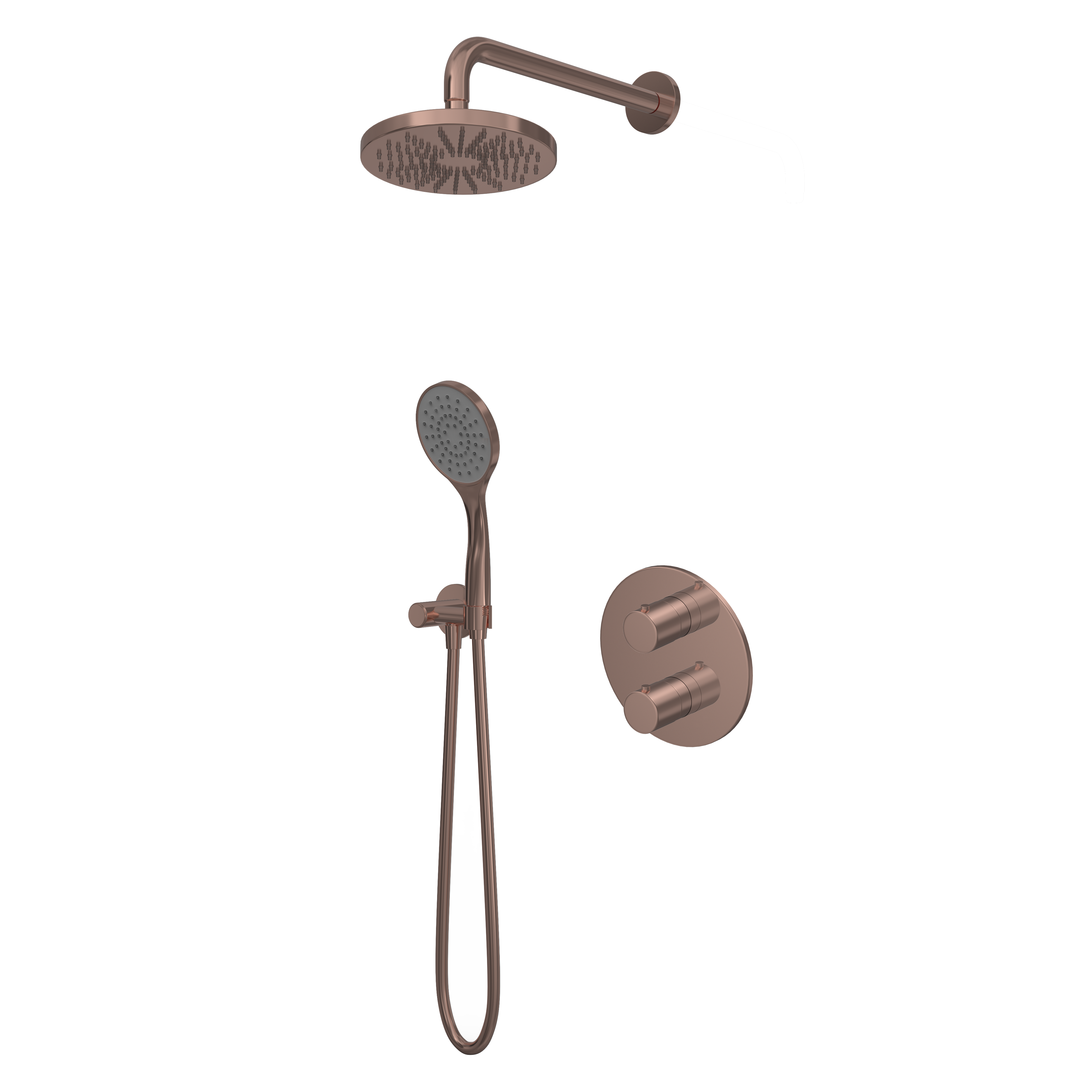 Hotbath IBS Buddy 2-weg-omstel BCP 3 standen handdouche IBS12ABCP1 Geborsteld koper PVD